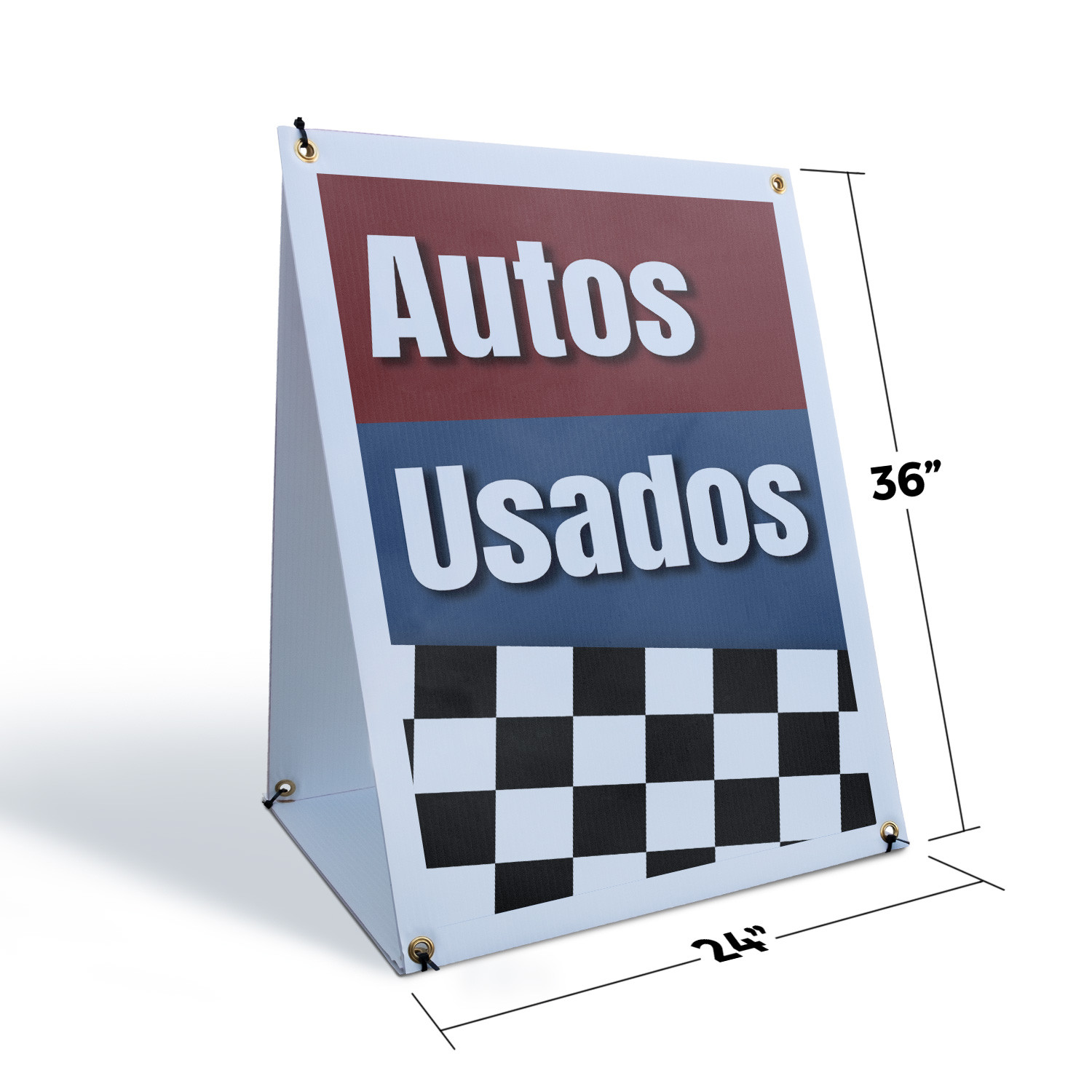 Autos Usados A-Frame Sidewalk Sign Spanish Used Car Sales Reliable Financing