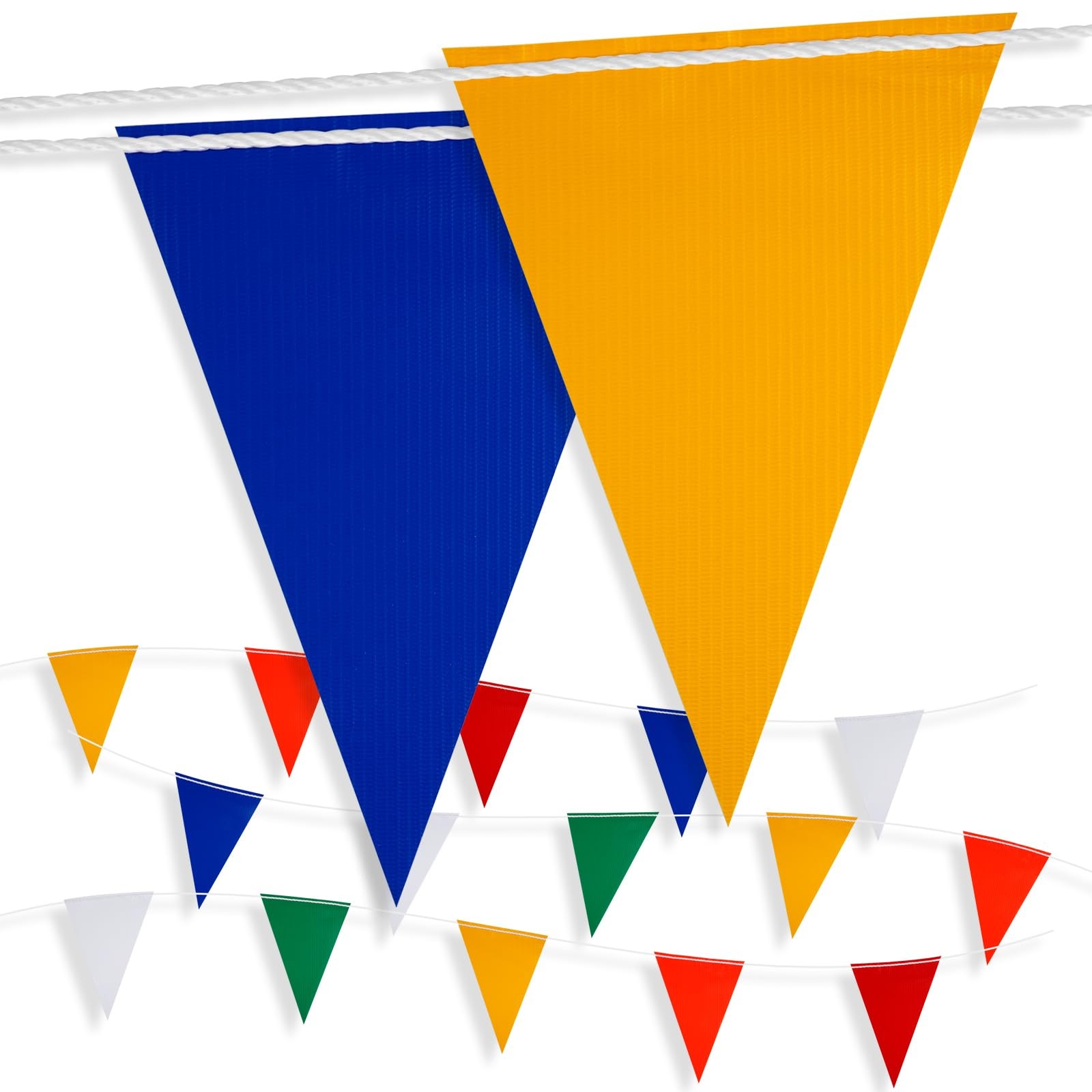 Multicolor Pennant Safety Flags, Perimeter Warning Flag Banner Line, For Flag…