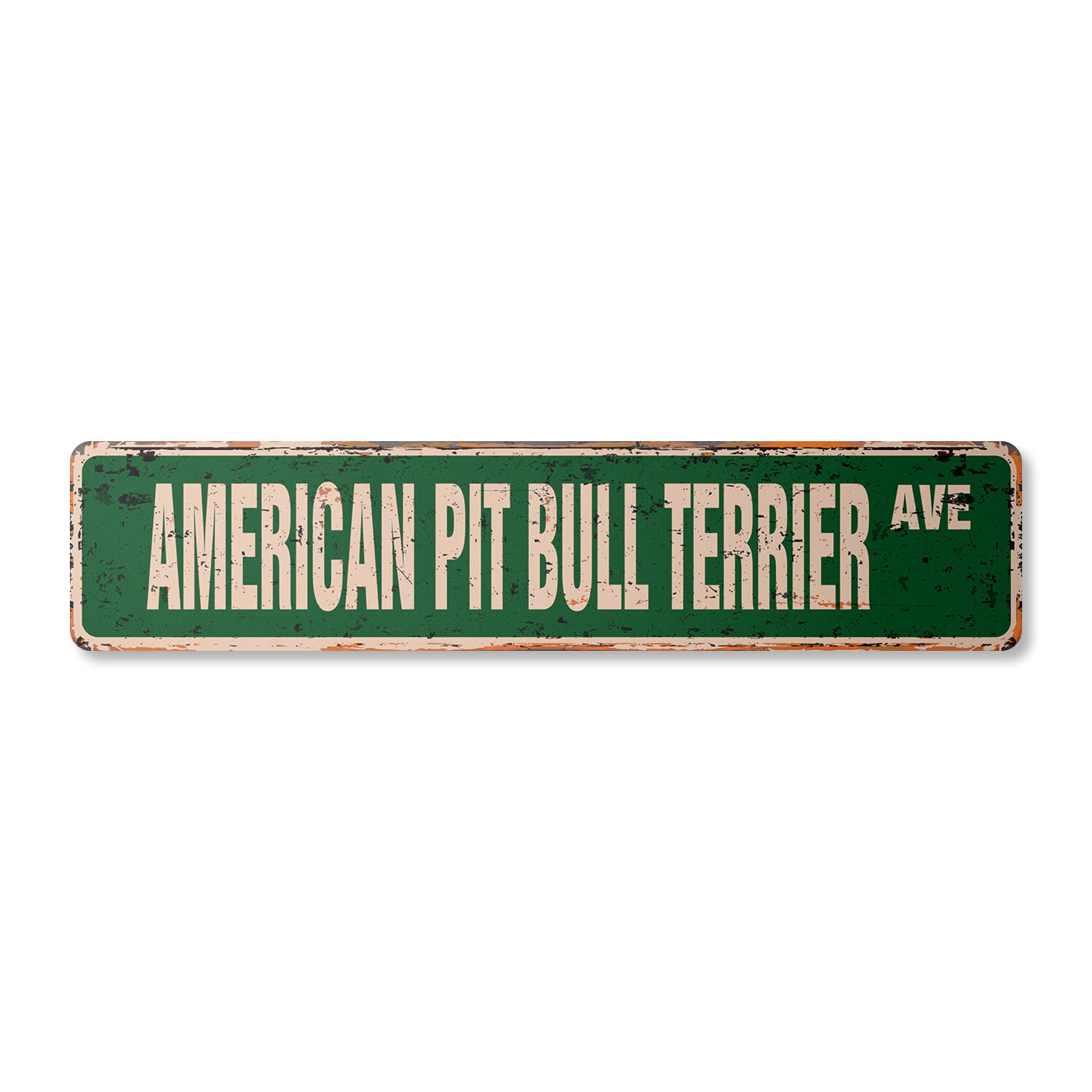 AMERICAN PIT BULL TERRIER Vintage Street Sign dog pitbull groomer veterinarian