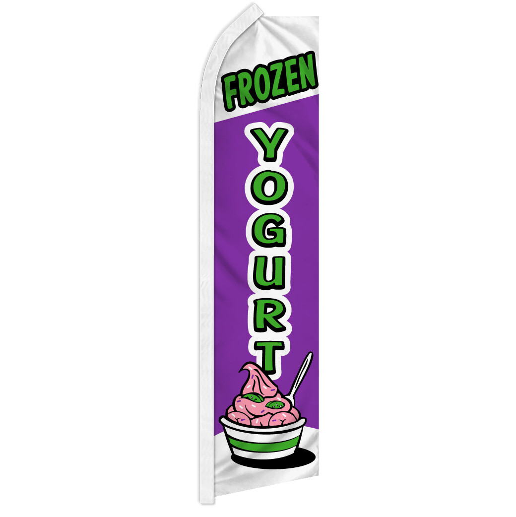 Frozen Yogurt Advertising Swooper Feather Flutter Flag Concessions Food