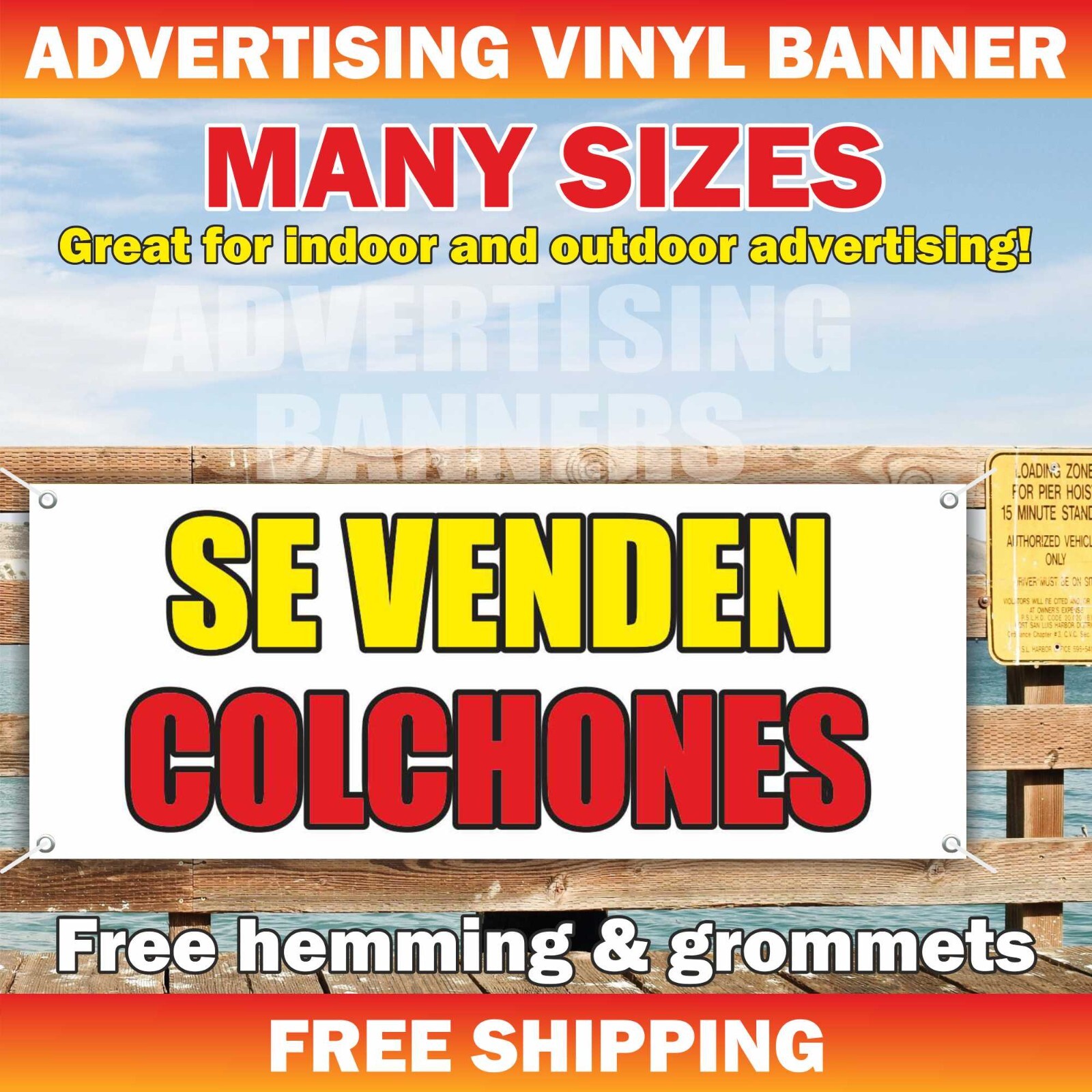 SE VENDEN COLCHONES Advertising Banner Vinyl Mesh Sign MATTRESSES SOLD Sale