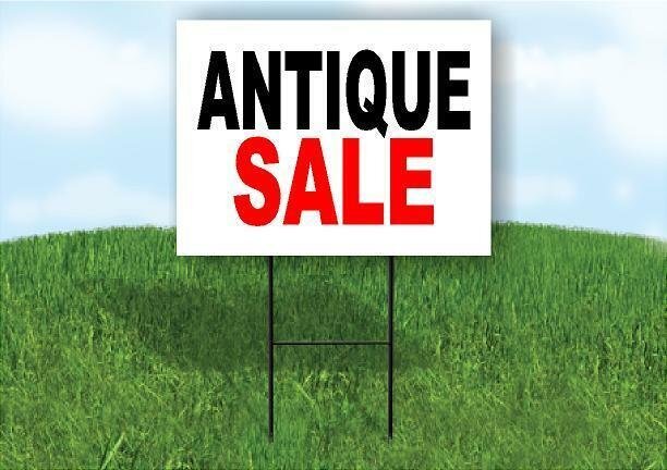 ANTIQUE SALE Yard Sign with Stand LAWN SIGN