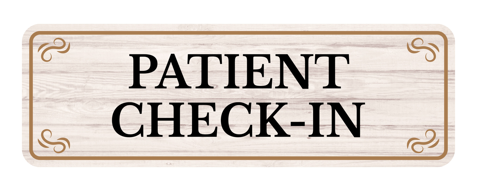 Standard Plus Patient Check-In Door or Wall Sign | Office Signage