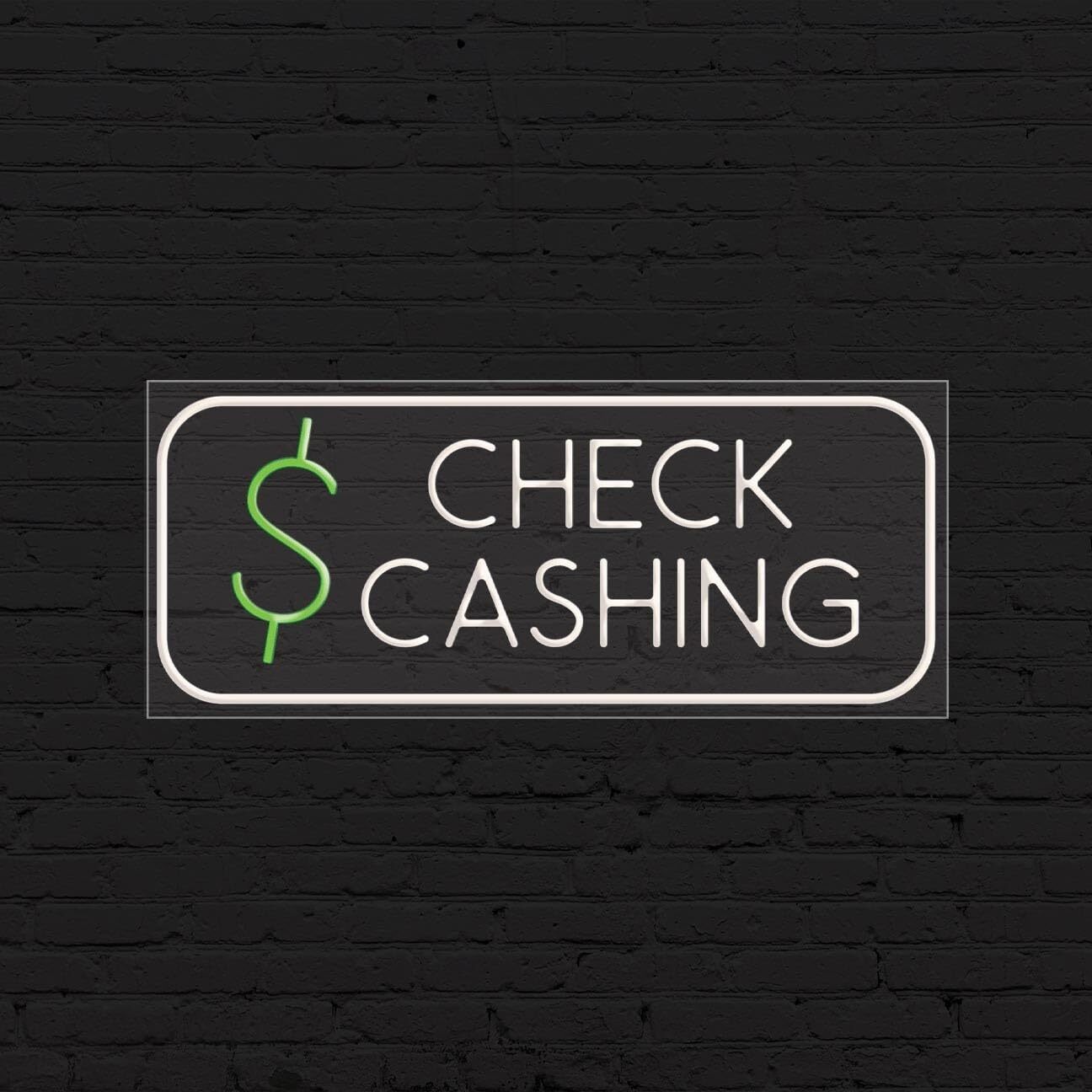 Check Cashing Sign for Business Displays | LED Flex Neon | 32″W x 13″H x 1″D