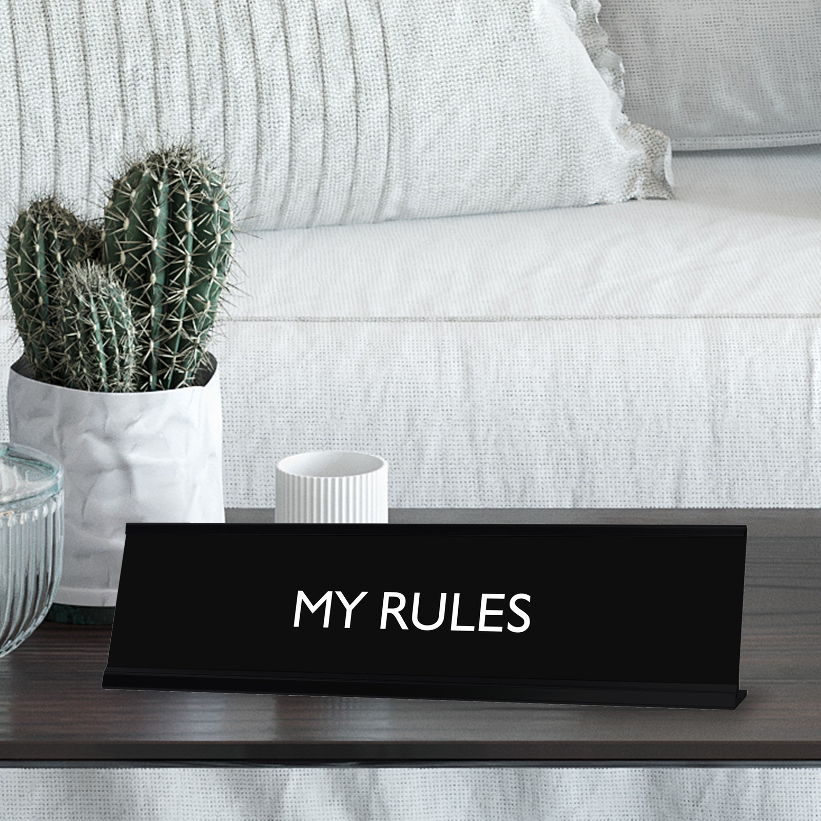 Signs By LITA MY RULES Novelty Desk Sign