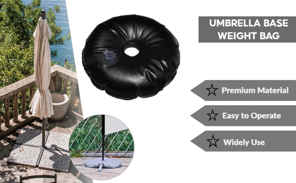 Foldable Umbrella Base Weight Bag PVC Material Outdoor Waterproof Canvas for