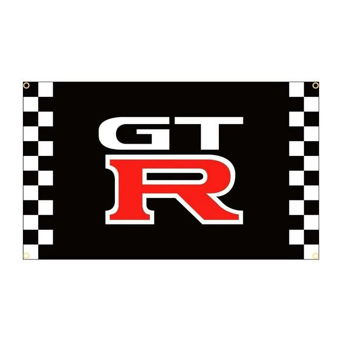 GT-R Checker 90cm x 60cm Banner Garage Sign JDM #8230