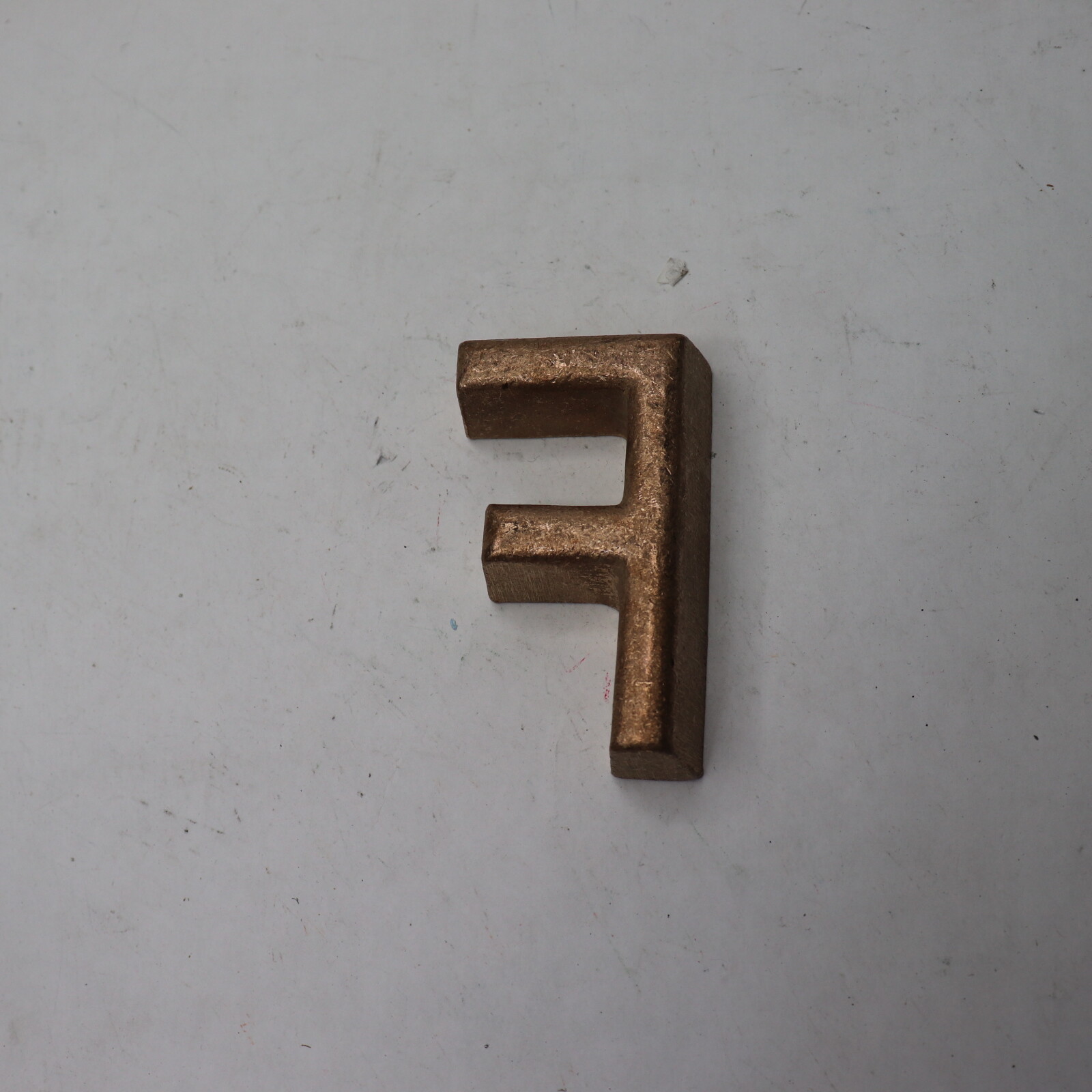 L & H Letter F Fire Heated Branding Iron Brass 4″