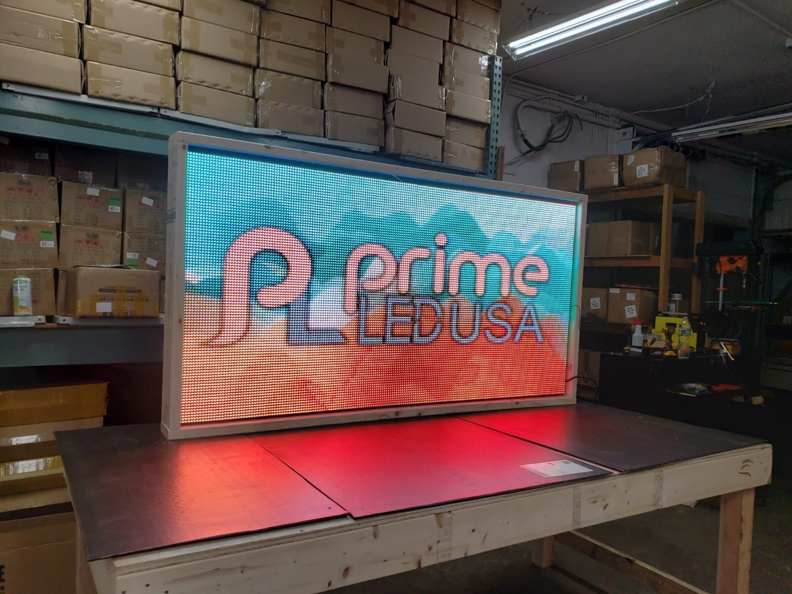 LED Sign P10 DIP RED GREEN YELLOW INDOOR/OUTDOOR WIFI LED 3 x 7