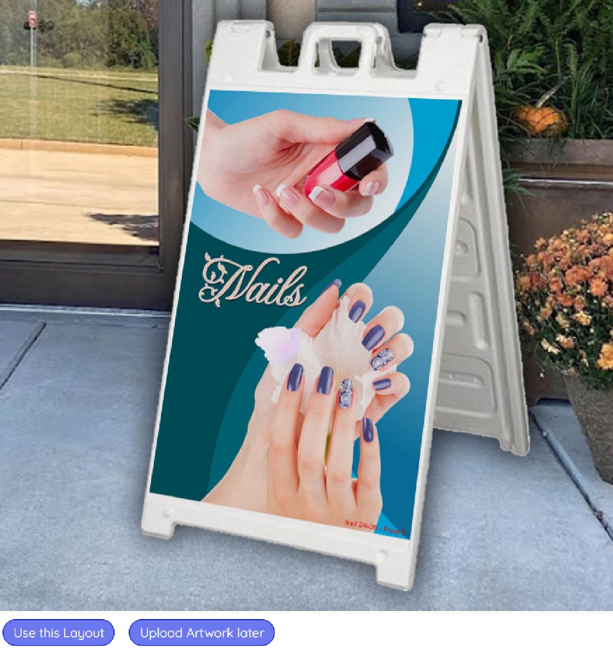 Signicde A-Frame Sidewalk Sign & 2 Plastic Sign Panels 24”x36” Custom Printed