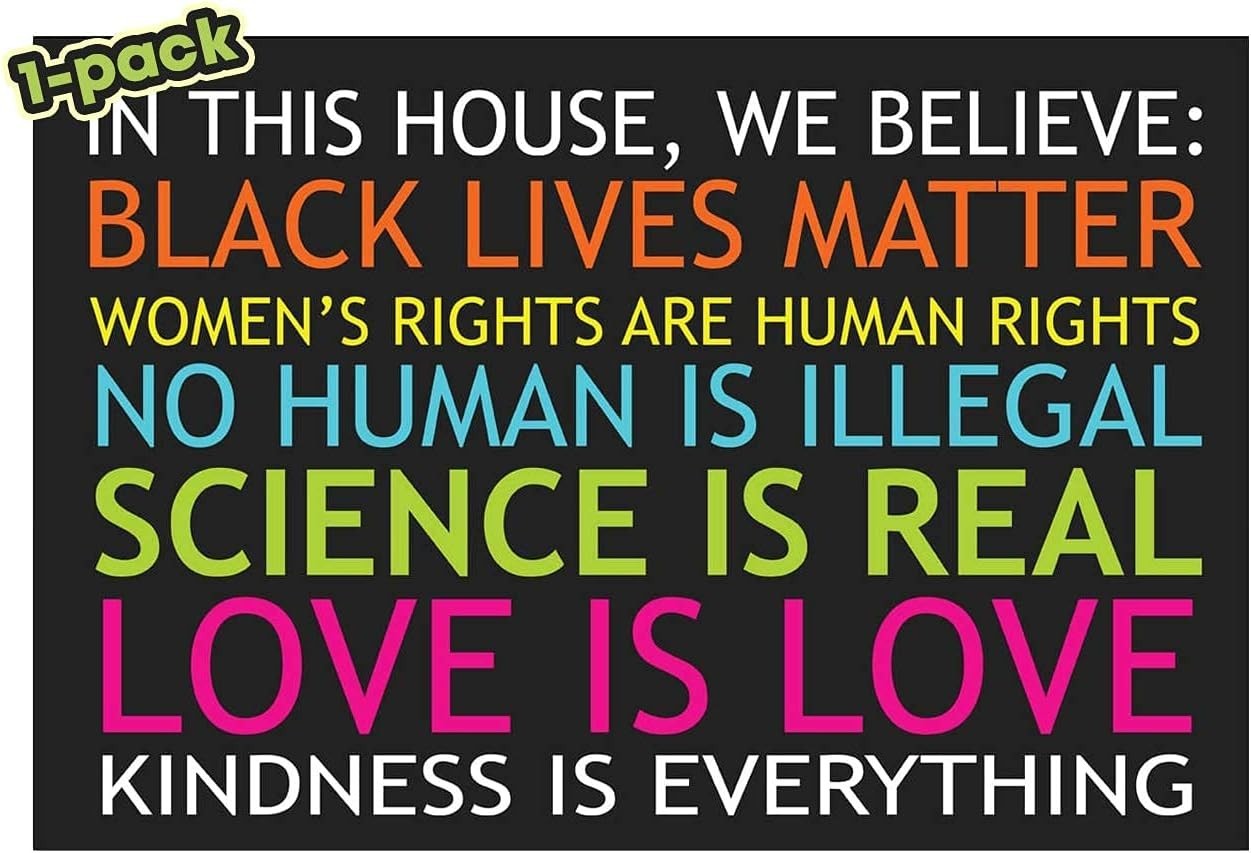 Bold Double-Sided Black Lives Matter Yard Sign with 15″ Metal Stake – 12″ x 18″