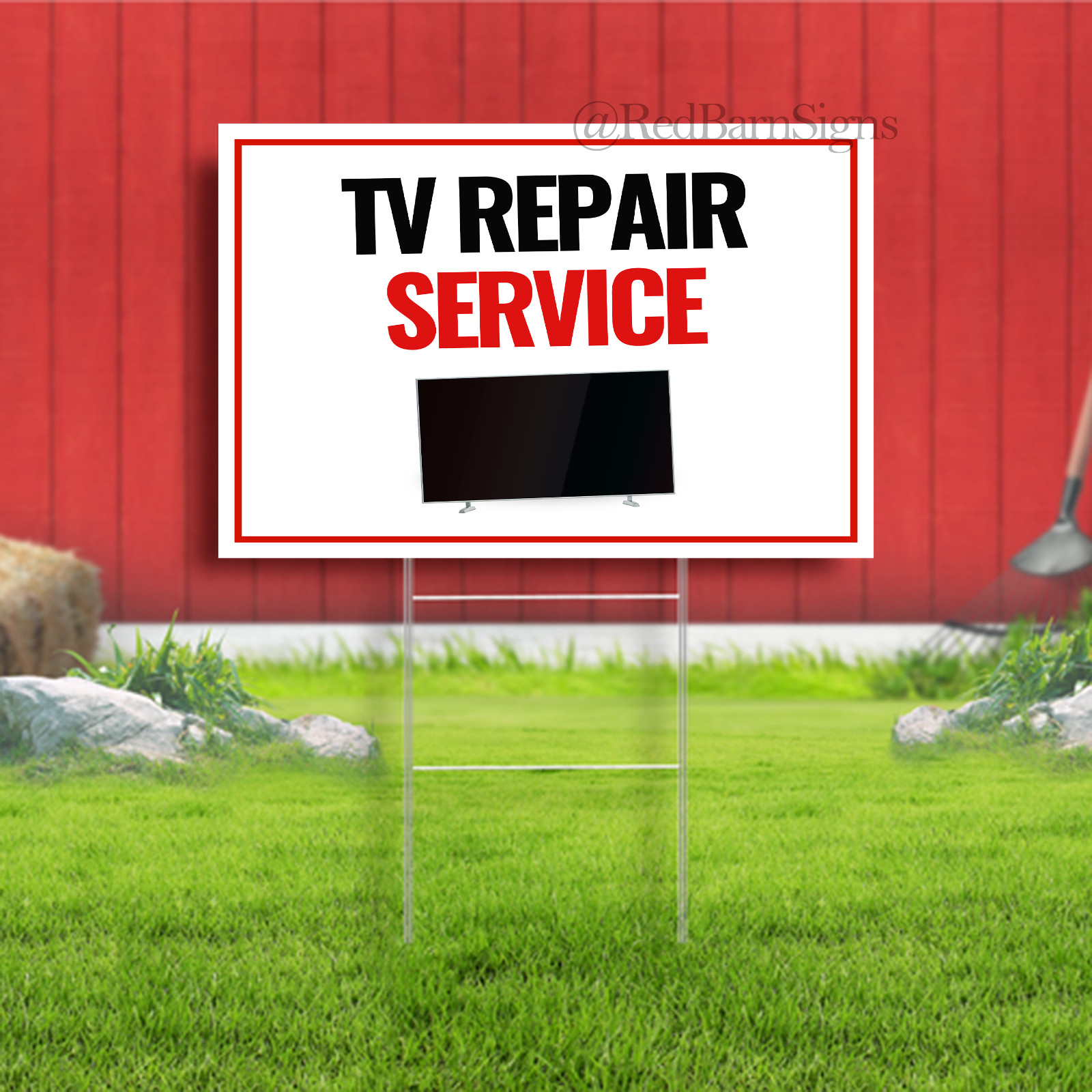 TV Repair Service Indoor Outdoor Yard Sign