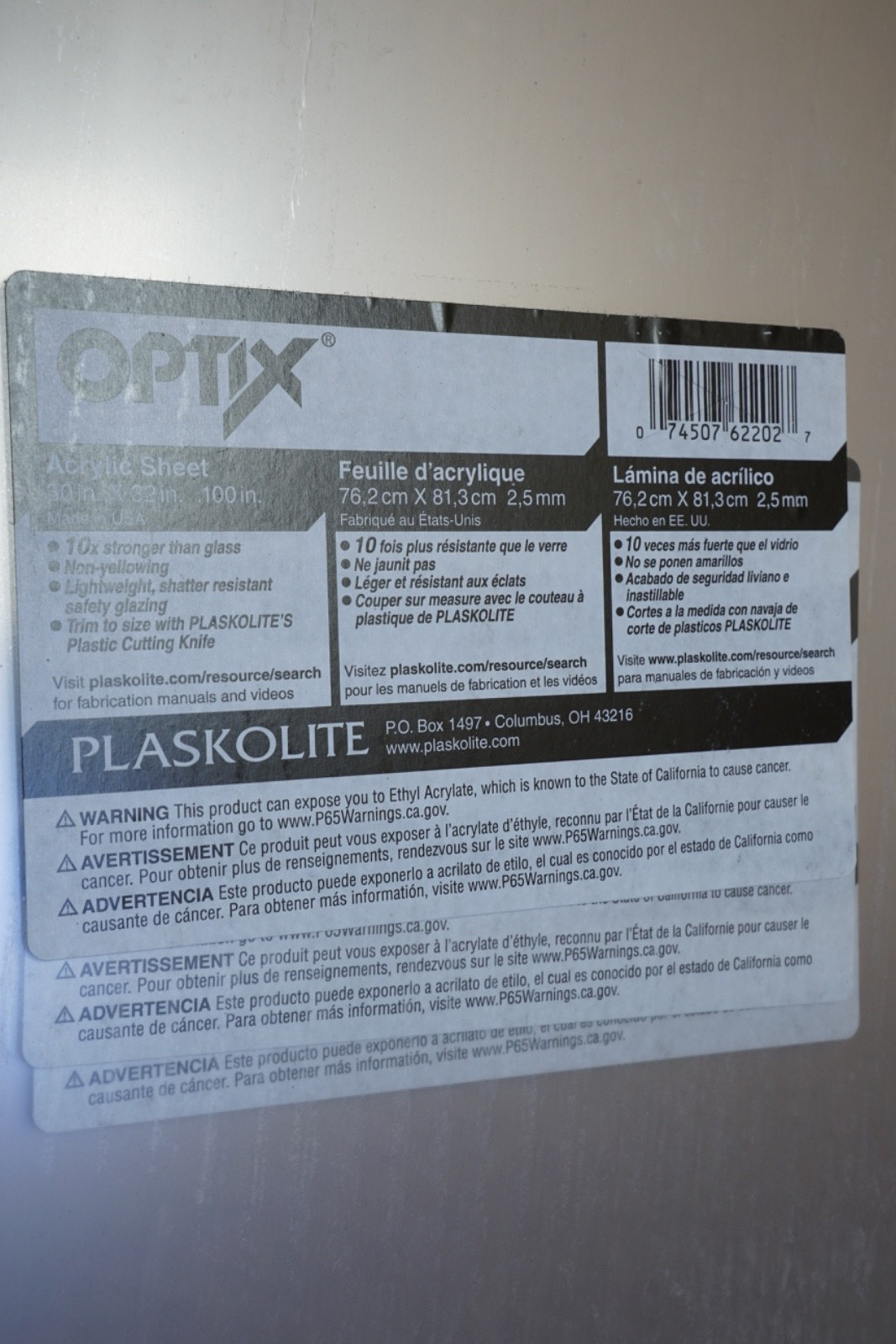 READ! Lot of 5 Plaskolite 30″ x 32″ x 0.100 (1/10″) Clear Acrylic Ships FREE