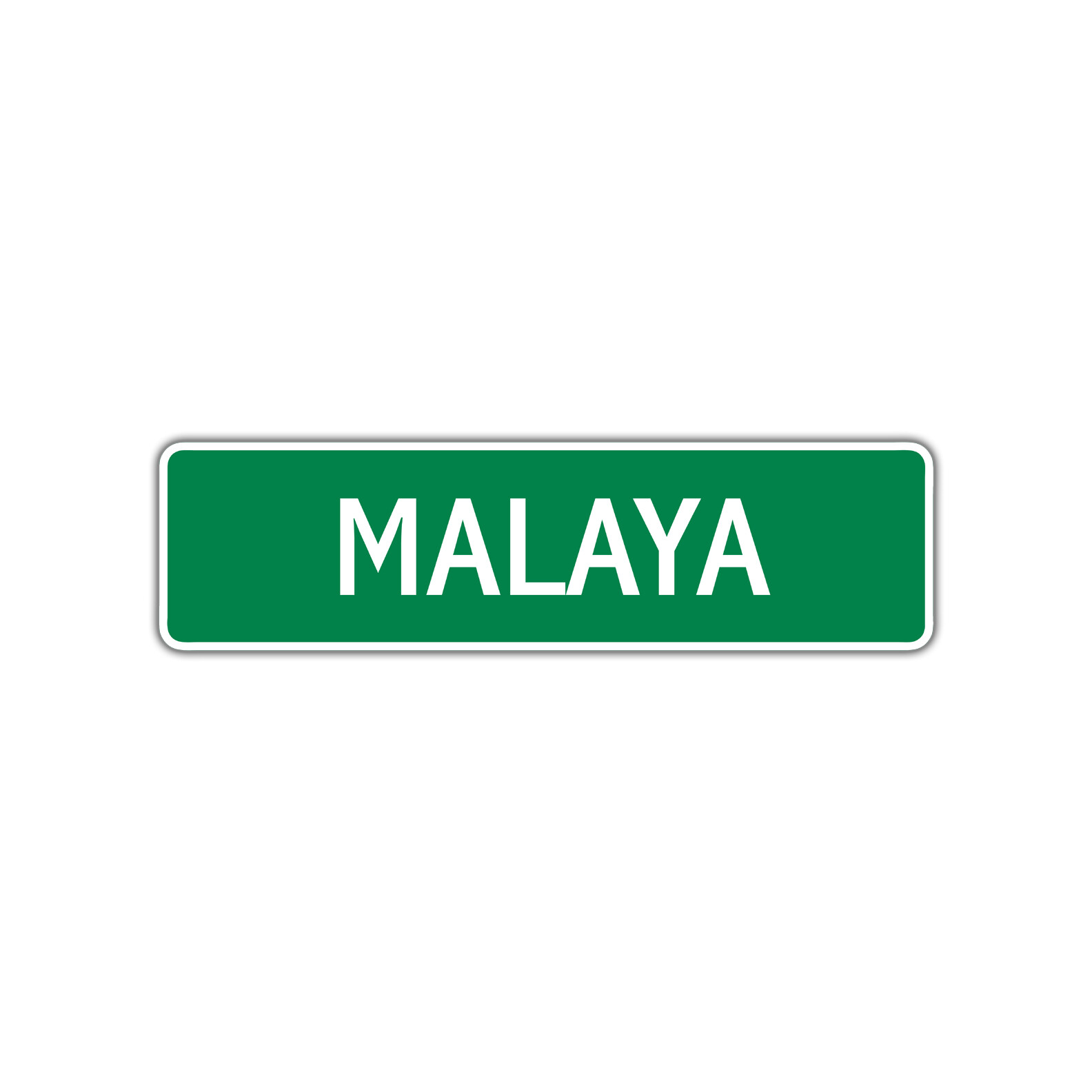 Malaya Girls Name Letter Printed Label Art Decor Novelty Aluminum Metal Sign
