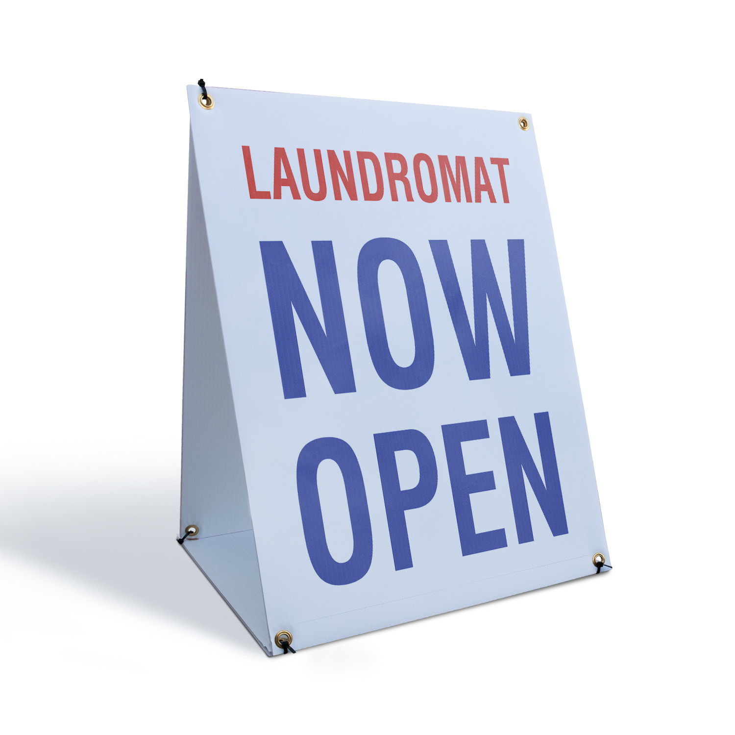 Laundromat Now Open A-Frame Sidewalk Sign Grand Opening Laundry Service Ready