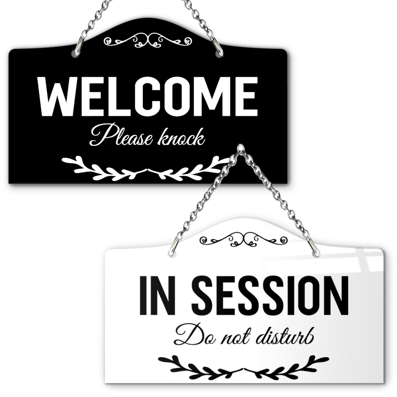 9×5.35 Inch In Session Do Not Disturb Sign for Therapists Welcome Please Knoc…