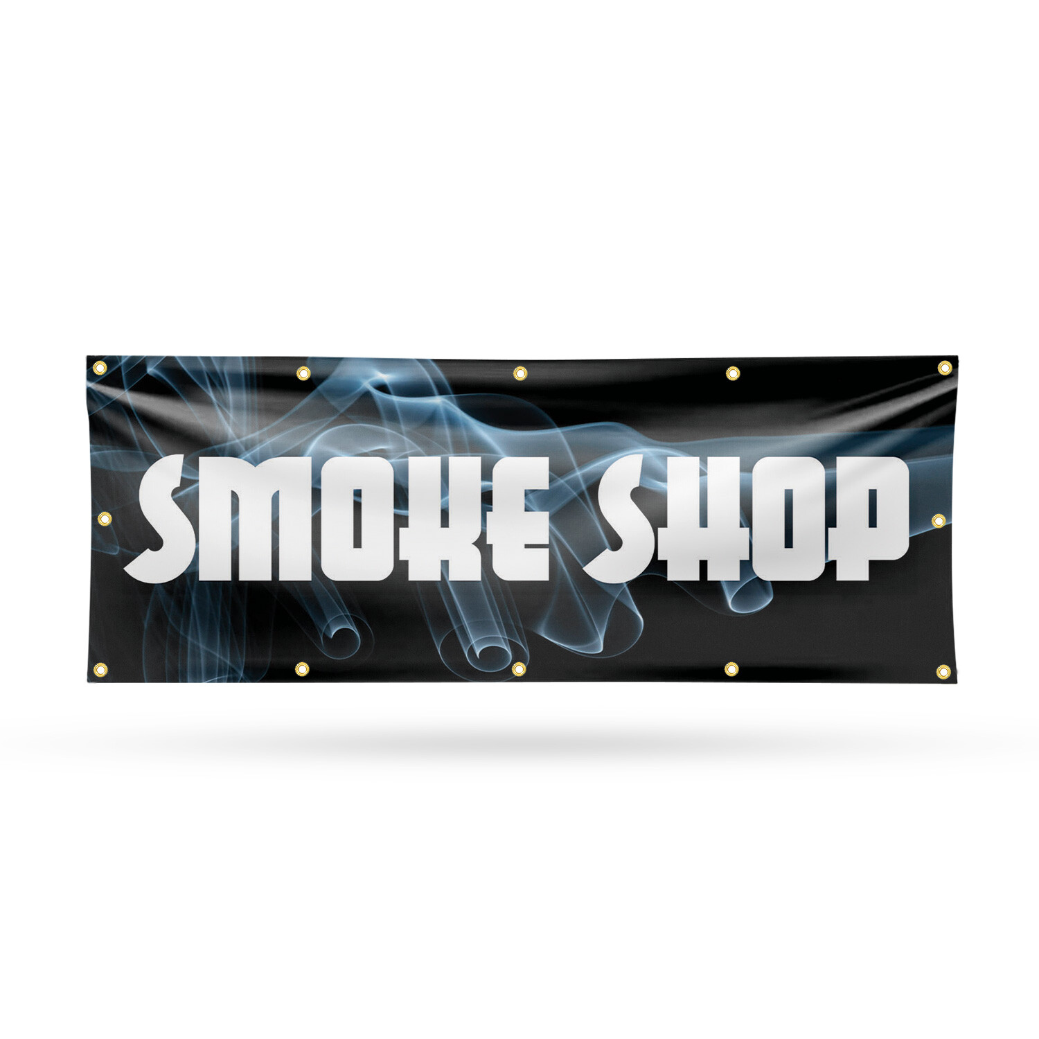 Smoke Shop 13 oz Vinyl Banner Sign with Metal Grommets Heavy-Duty Single-Sided