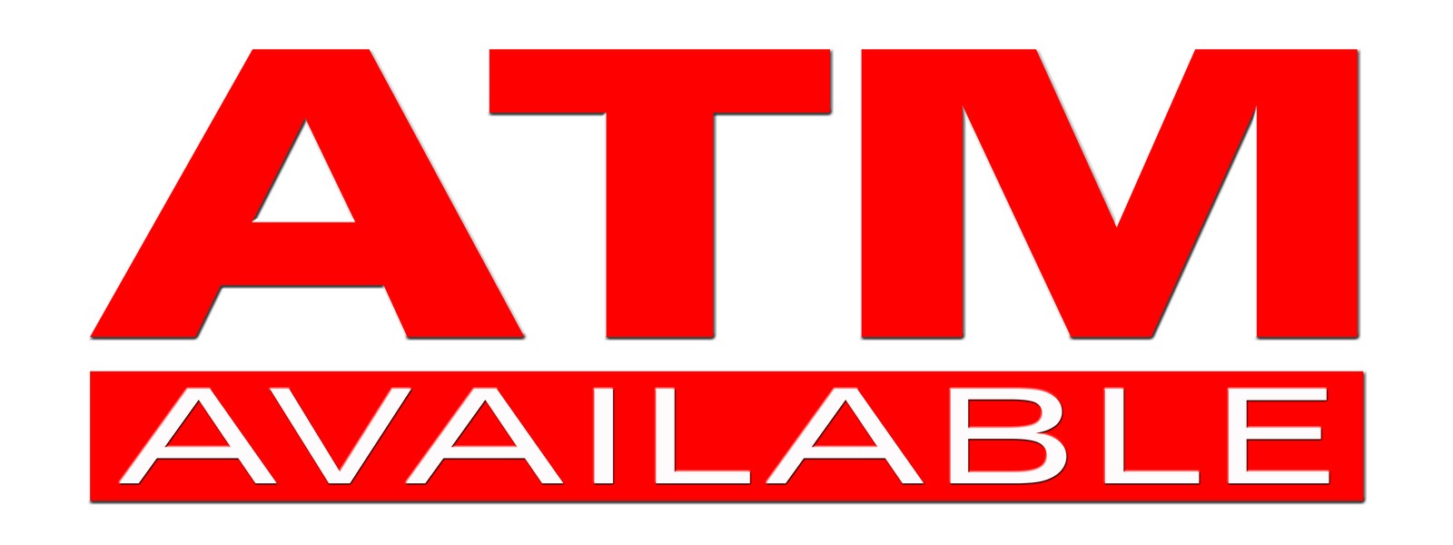 ATM DECAL sticker automatic tell machine withdraw bank supplies equipment