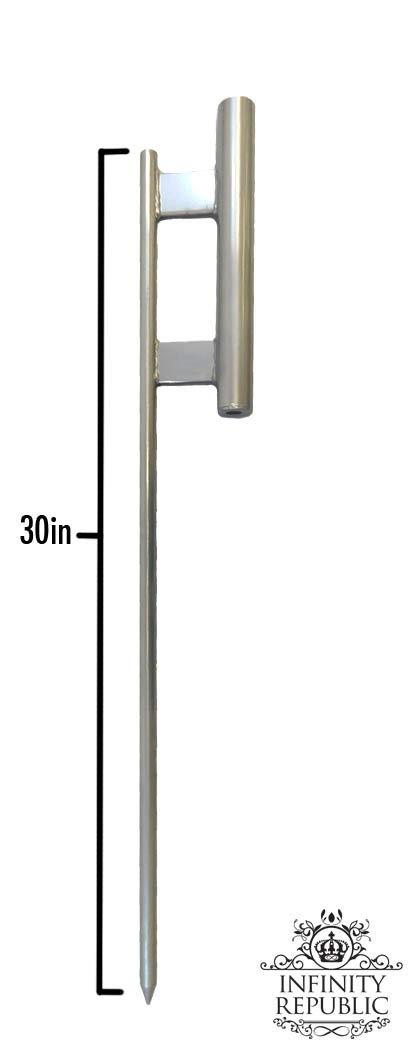 16ft Windless Pole Swooper Pole Full Curve Flag Pole Kit with Ground Spike