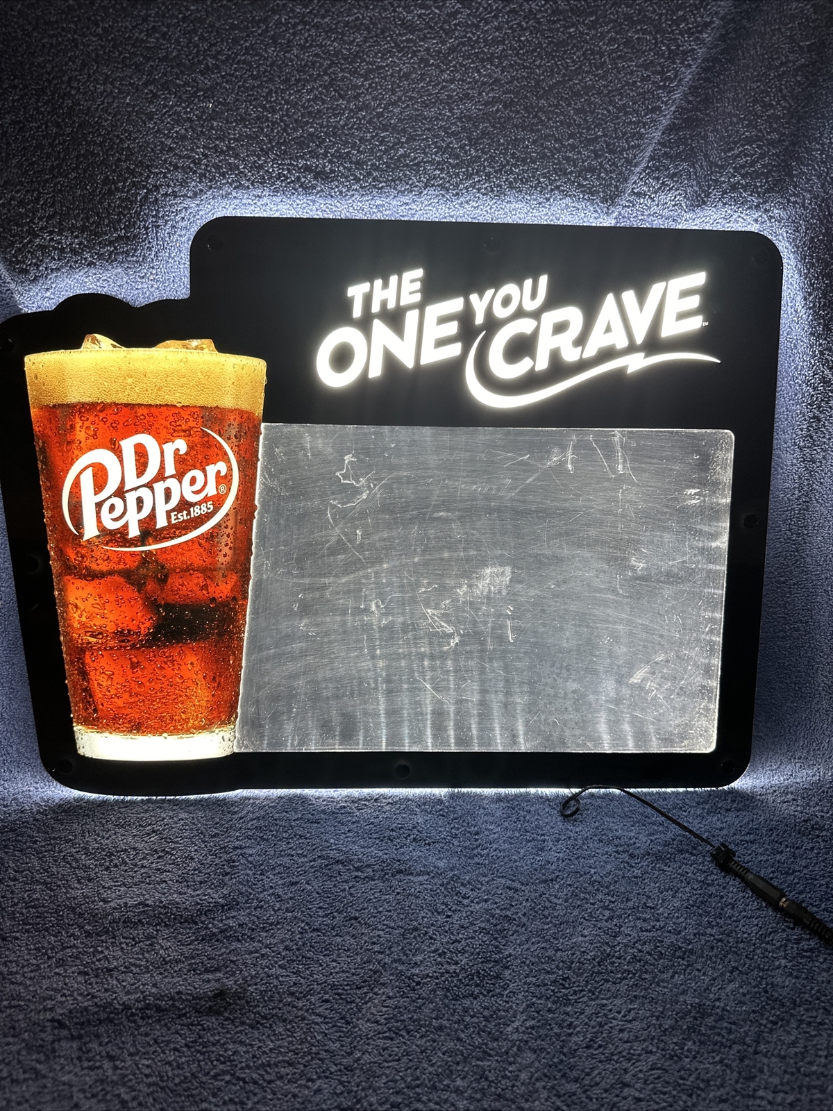 AWESOME DR PEPPER LIGHT UP LED SIGN MENU BOARD THE ONE YOU CRAVE MENU BOARD