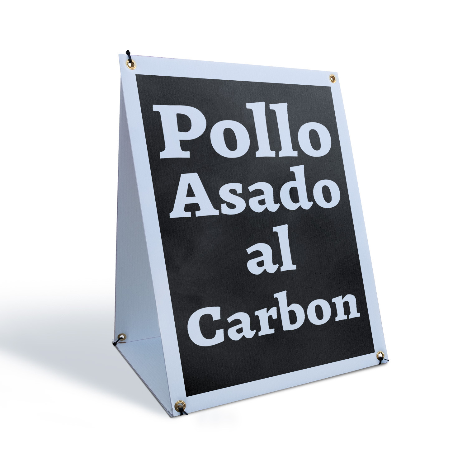 Pollo Asado al Carbon A-Frame Sidewalk Sign Mexican Cuisine Freshly Grilled