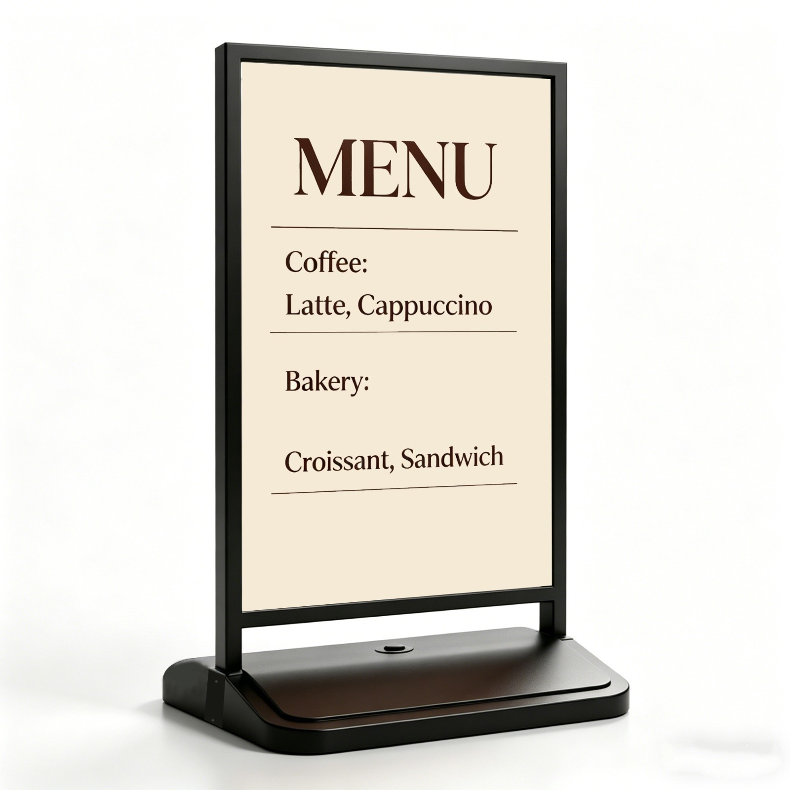 Heavy-Duty 24″x36″ Double-Sided Sign Holder with Refillable Water Base & Wheels