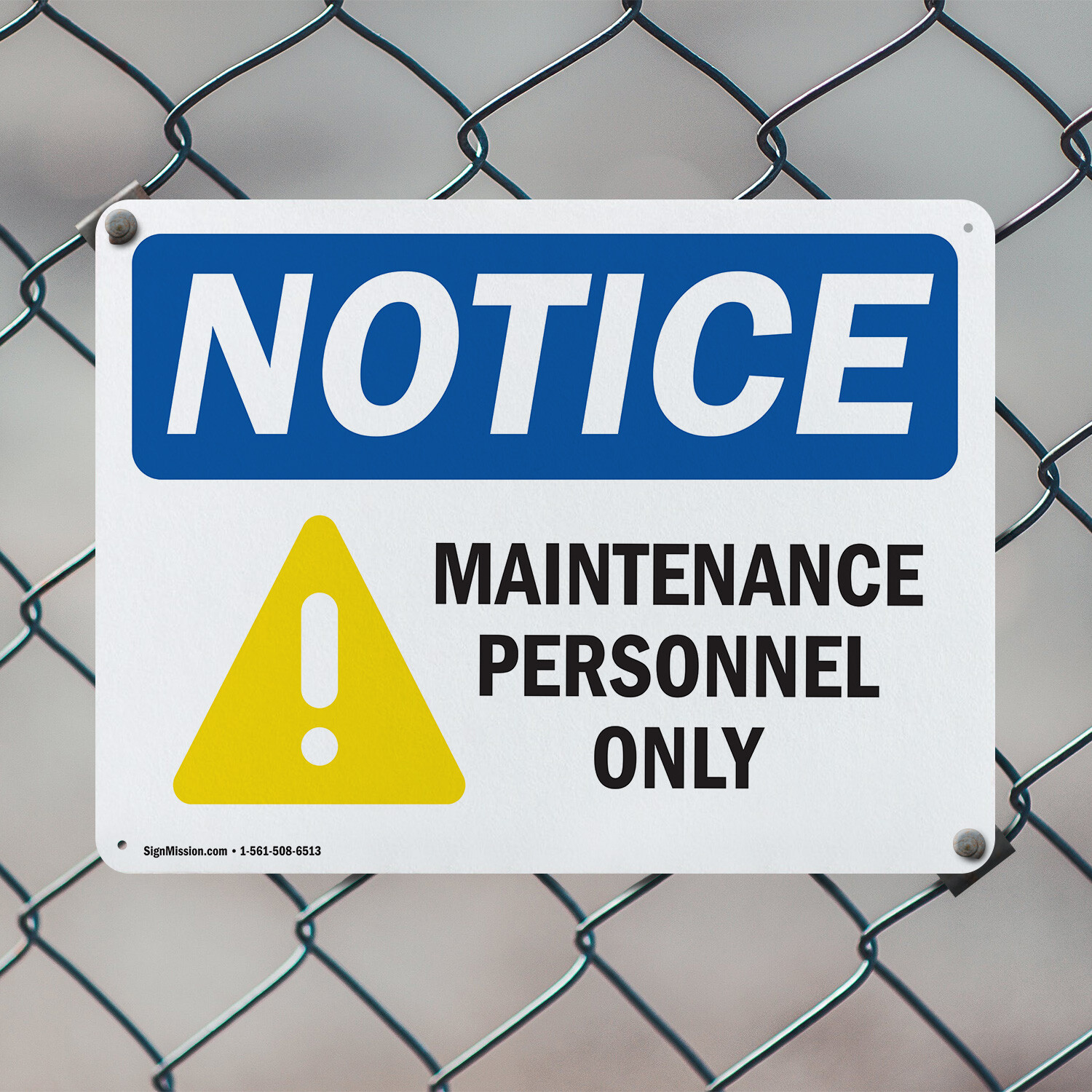 (2 Pack) Maintenance Personnel Only OSHA Notice Sign Decal Metal Plastic