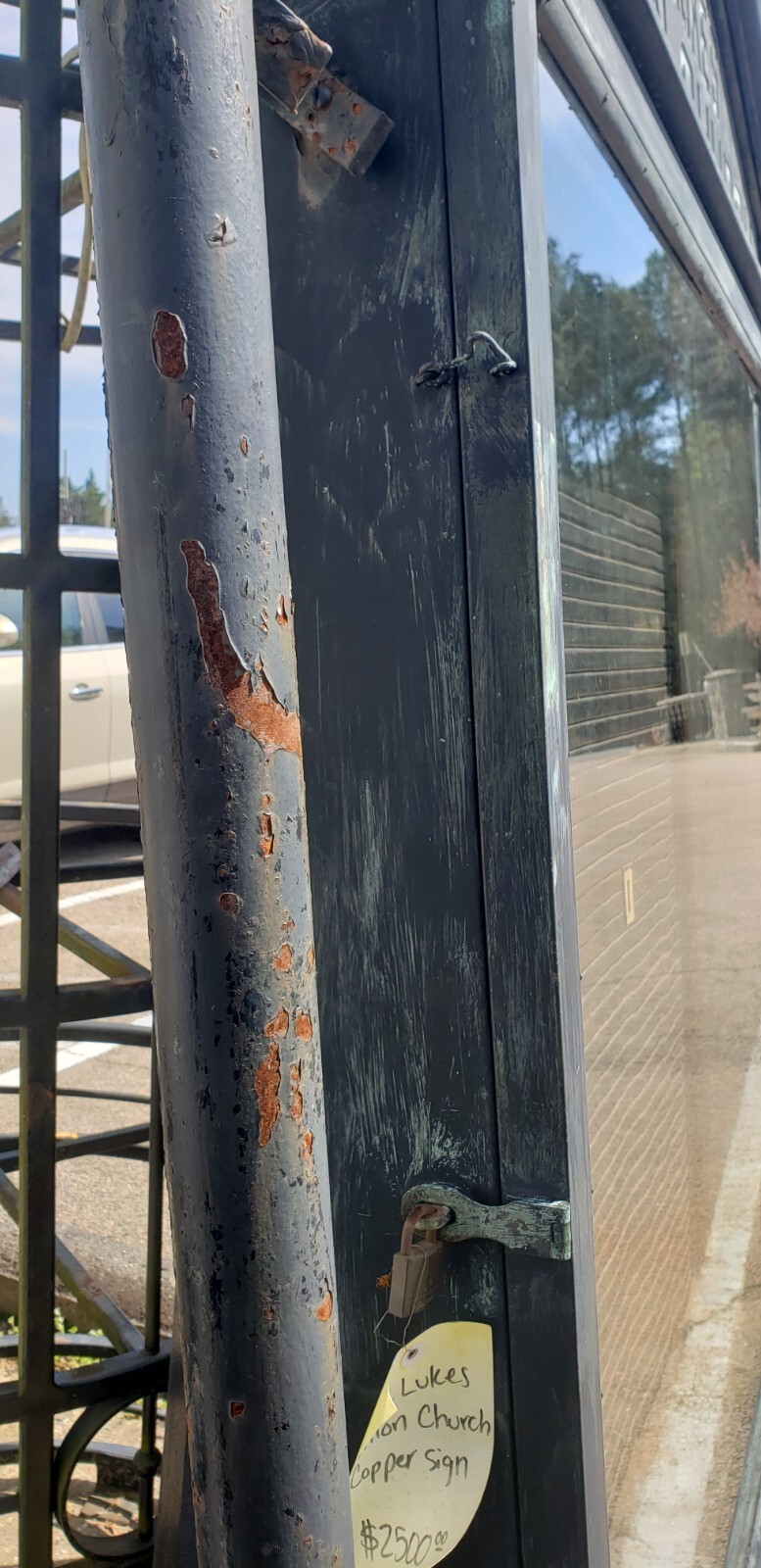 Copper & Glass Advertising Marquee from St. Luke’s Union Church in Virginia