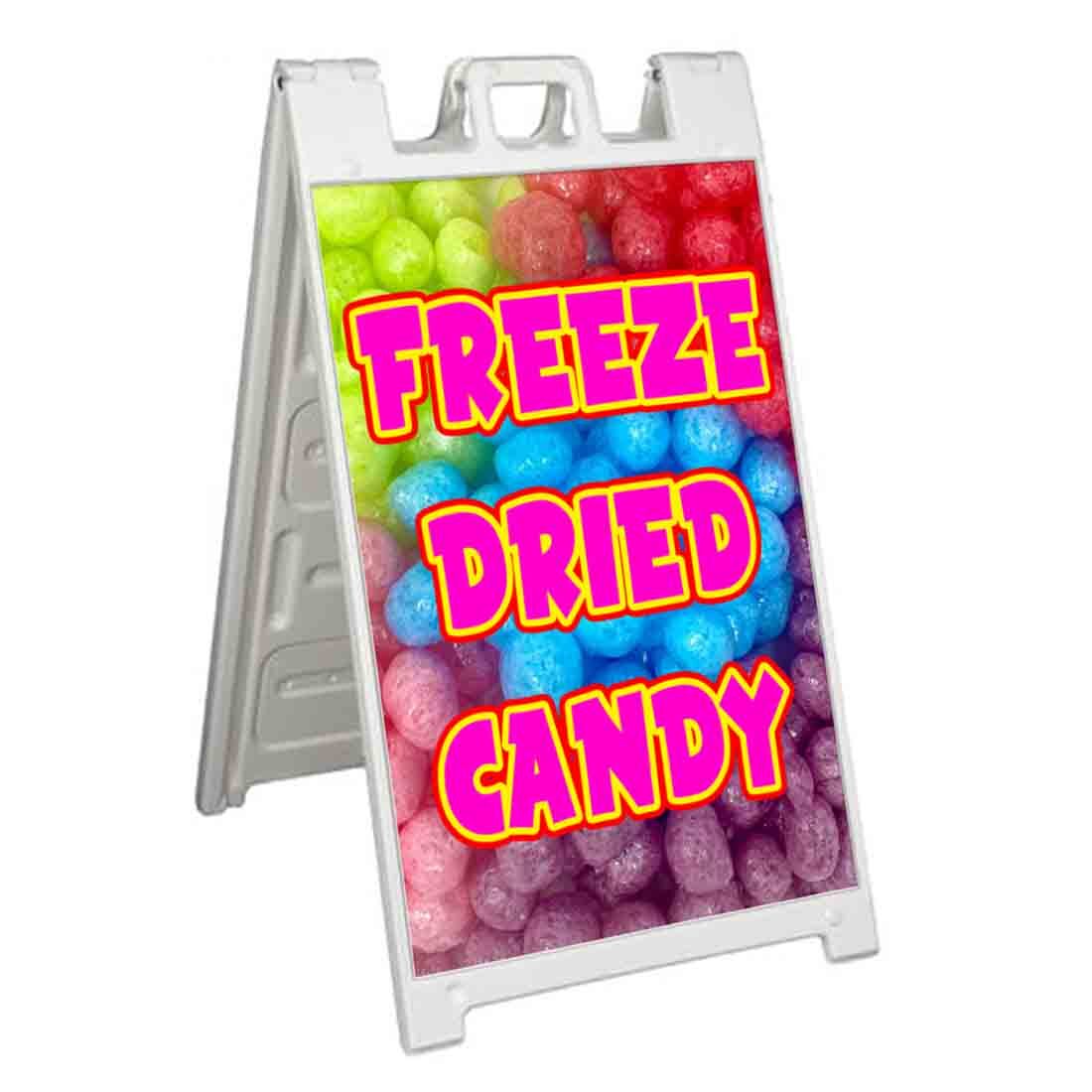 FREEZE DRIED CANDY Signicade 24×36 Aframe Sidewalk Sign Banner Decal FAIR SWEETS