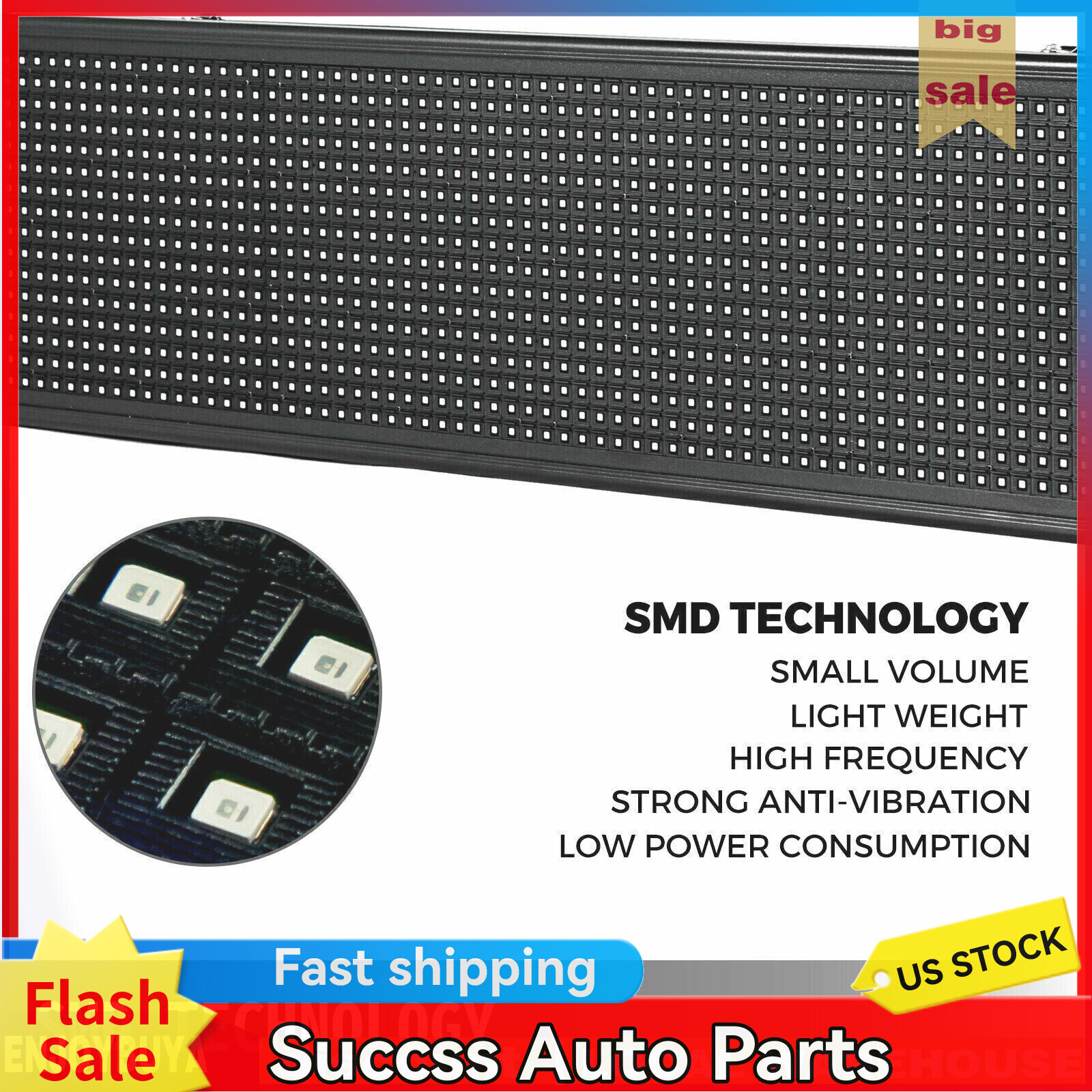 40″X8″ LED Scrolling Sign Programble Digital Advertising 7-Color Display Board
