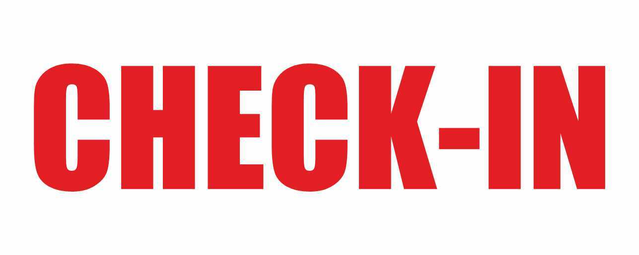CHECK-IN Advertising Banner Vinyl Mesh Sign Check-out hotel reception