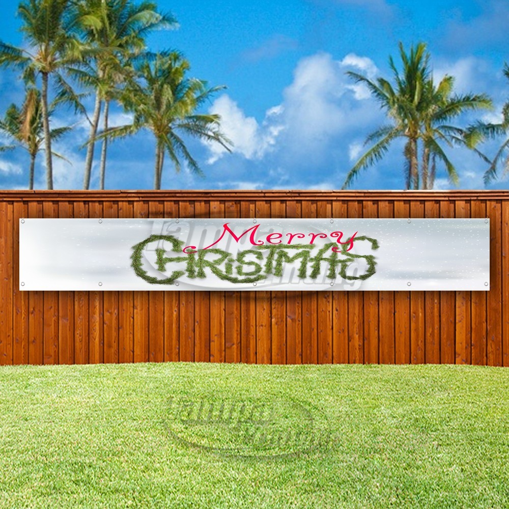 MERRY CHRISTMAS Advertising Holidays Vinyl Banner Flag Sign USA XL01640