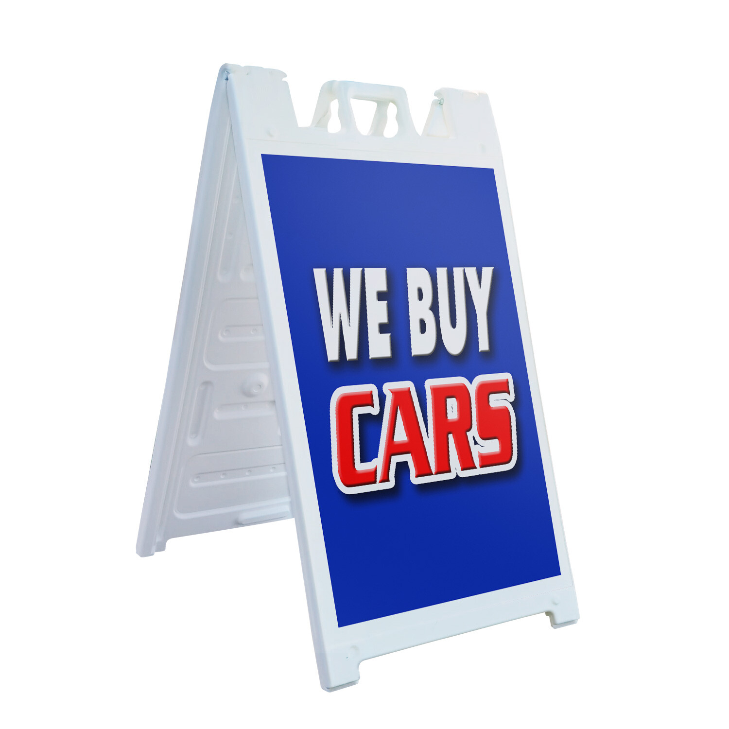 A-frame Sidewalk We Buy Cars 24″ x 36″ Double Sided A-Frame Sidewalk Sign