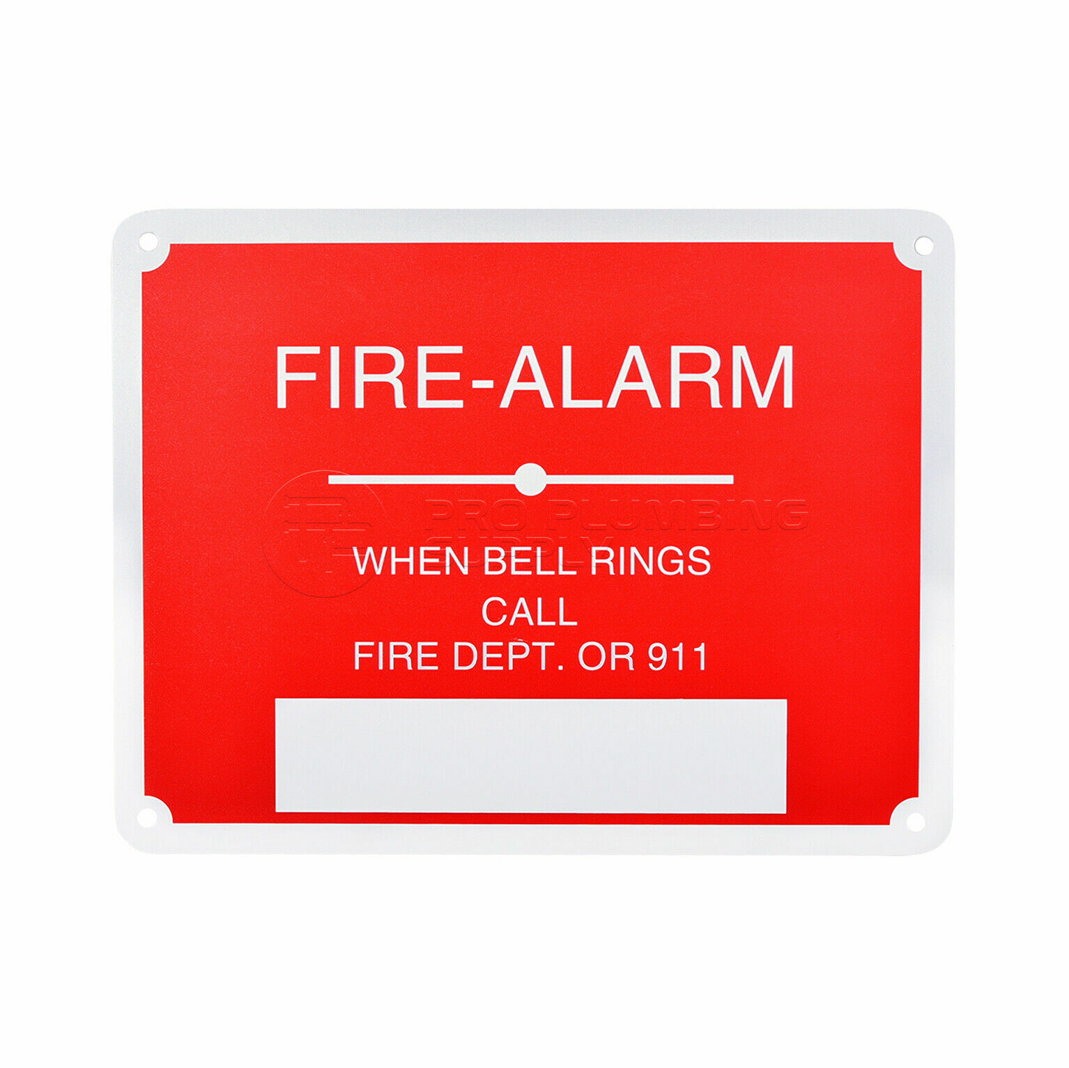 Raven Fire Safety Sign “Fire Alarm- When Bell Rings Call Fire Dept. or 911’’