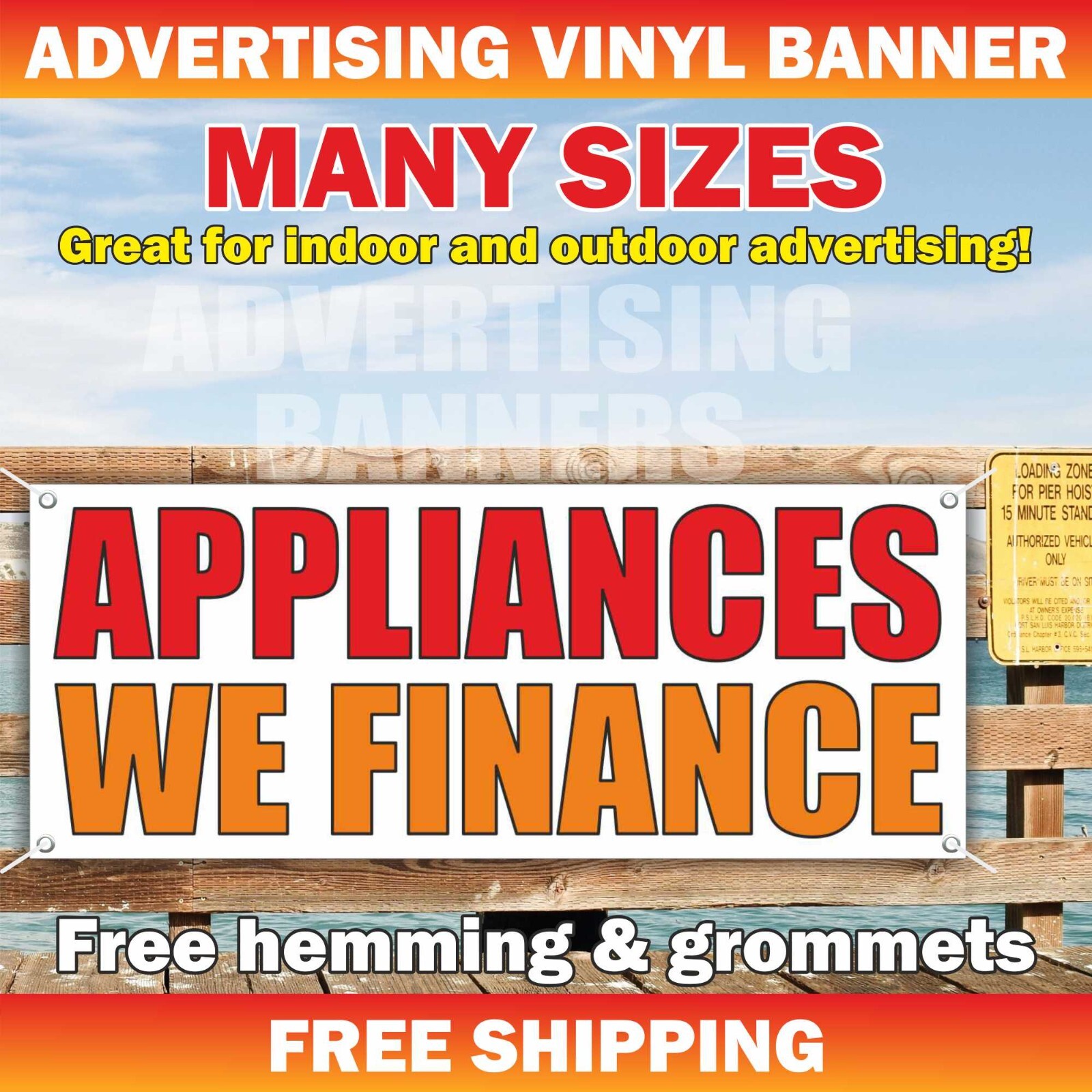 APPLIANCES WE FINANCE Advertising Banner Vinyl Mesh Sign service credit repair