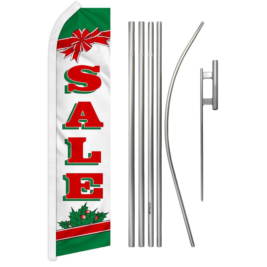 “SALE” Advertising Super Flag & Pole Kit deal discount holiday Christmas x-mas
