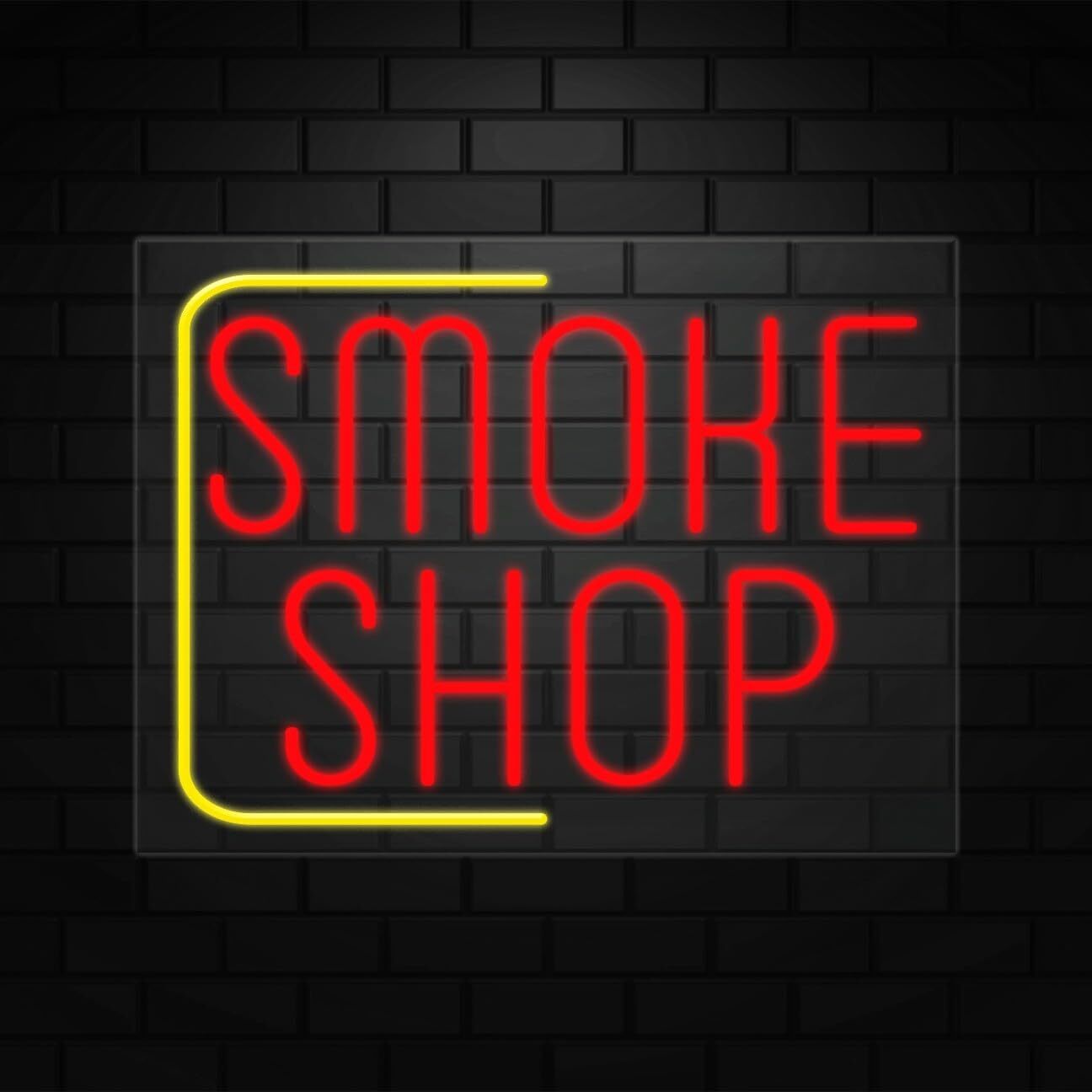 Smoke Shop Neon Sign for Retail Displays | LED Flex Neon | 24″W x 18″H x 1″D