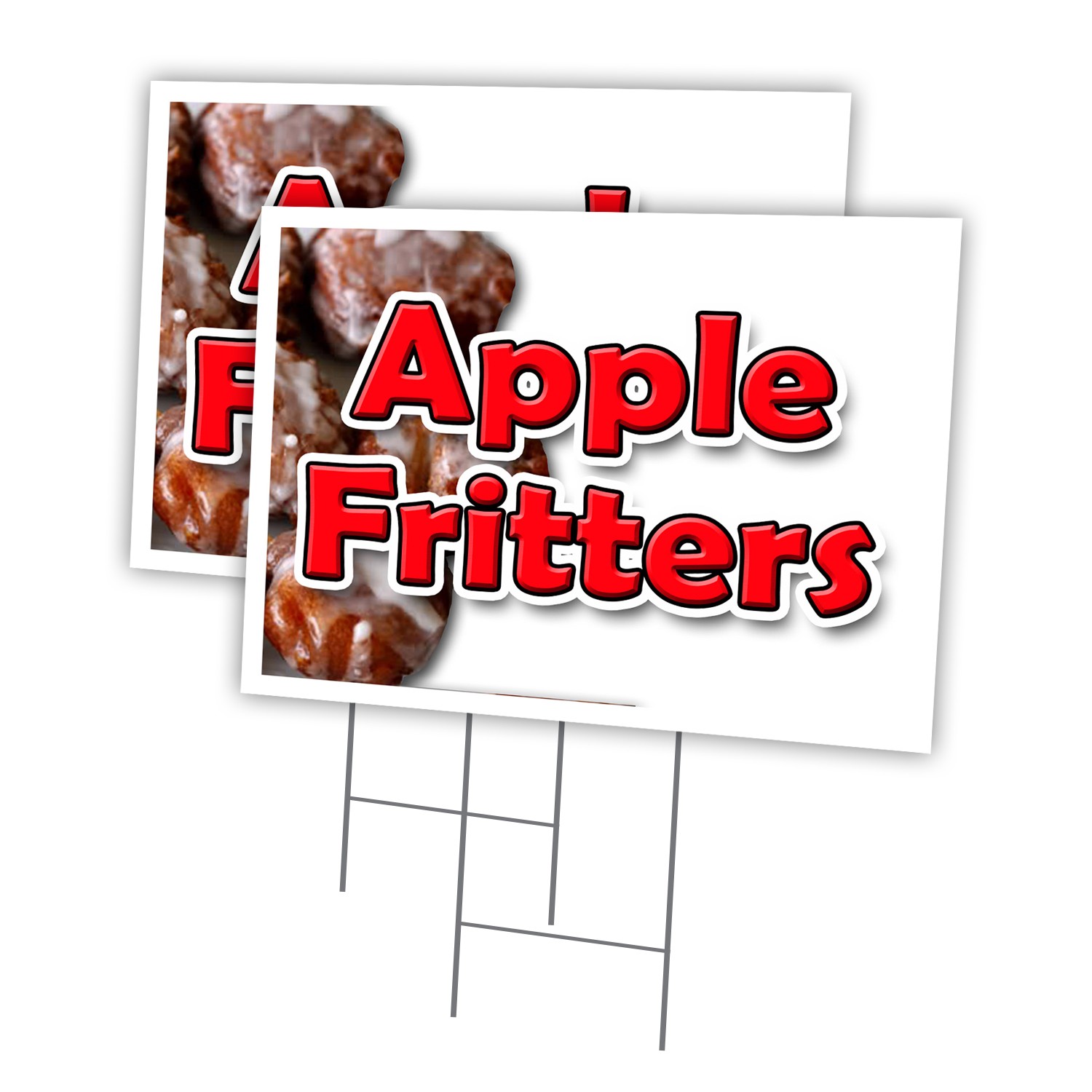 Apple Fritters Multi-Pack of Yard Signs & Stake outdoor plastic coroplast window