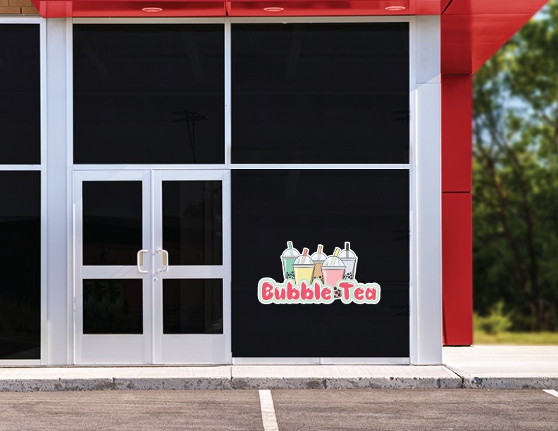 BUBBLE TEA Concession Decal sign cart trailer stand sticker equipment