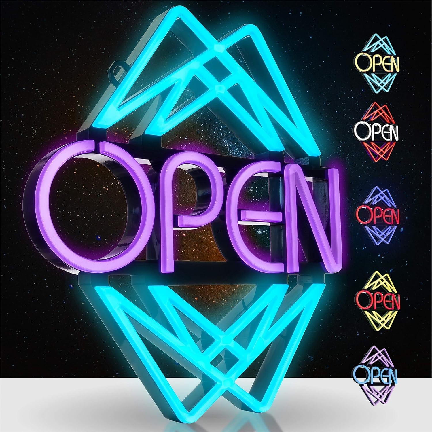 “OPEN” Sign by Element Lux – 49 Color Combinations – Neon LED