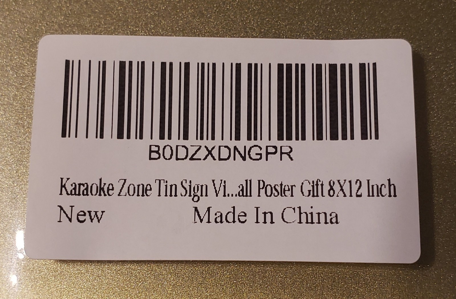 Karaoke Zone Metal Sign. Perfect for Bars Dens, Etc… 8×12 Inches!