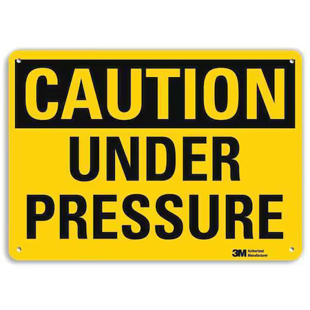 Lyle U4-1744-Ra_14X10 Caution, Under Pressure, 10 In X 14 In, Horizontal