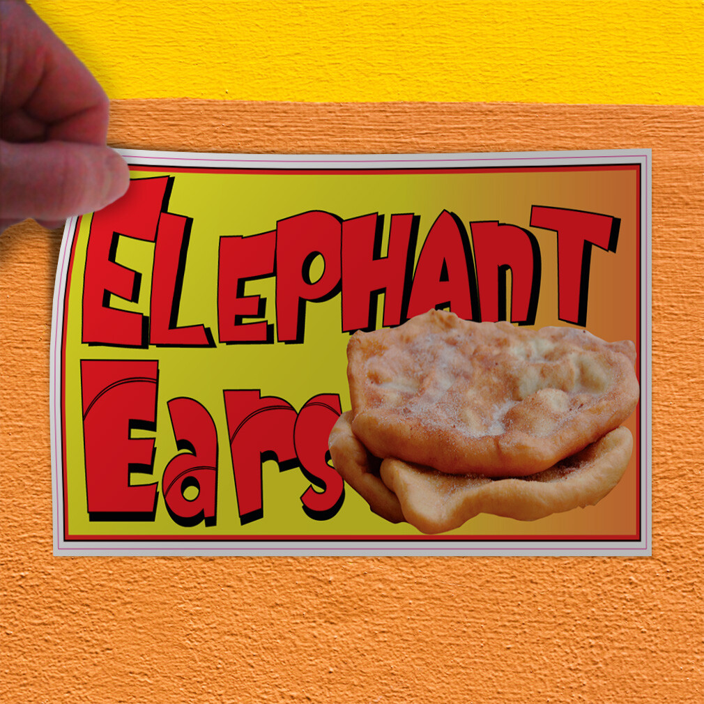 Decal Stickers Elephant Ear Restaurant Cafe Bar C Vinyl Store Sign Label