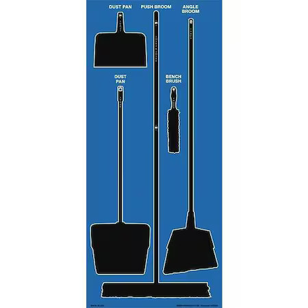 Zoro Select 34Gn39 Store-Boards, 68X30 In, Black/Blue, Ultra Aluma-Lite, 34Gn39