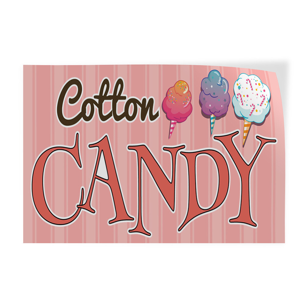 Decal Stickers Cotton Candy Outdoor Advertising Printing A Store Sign Label
