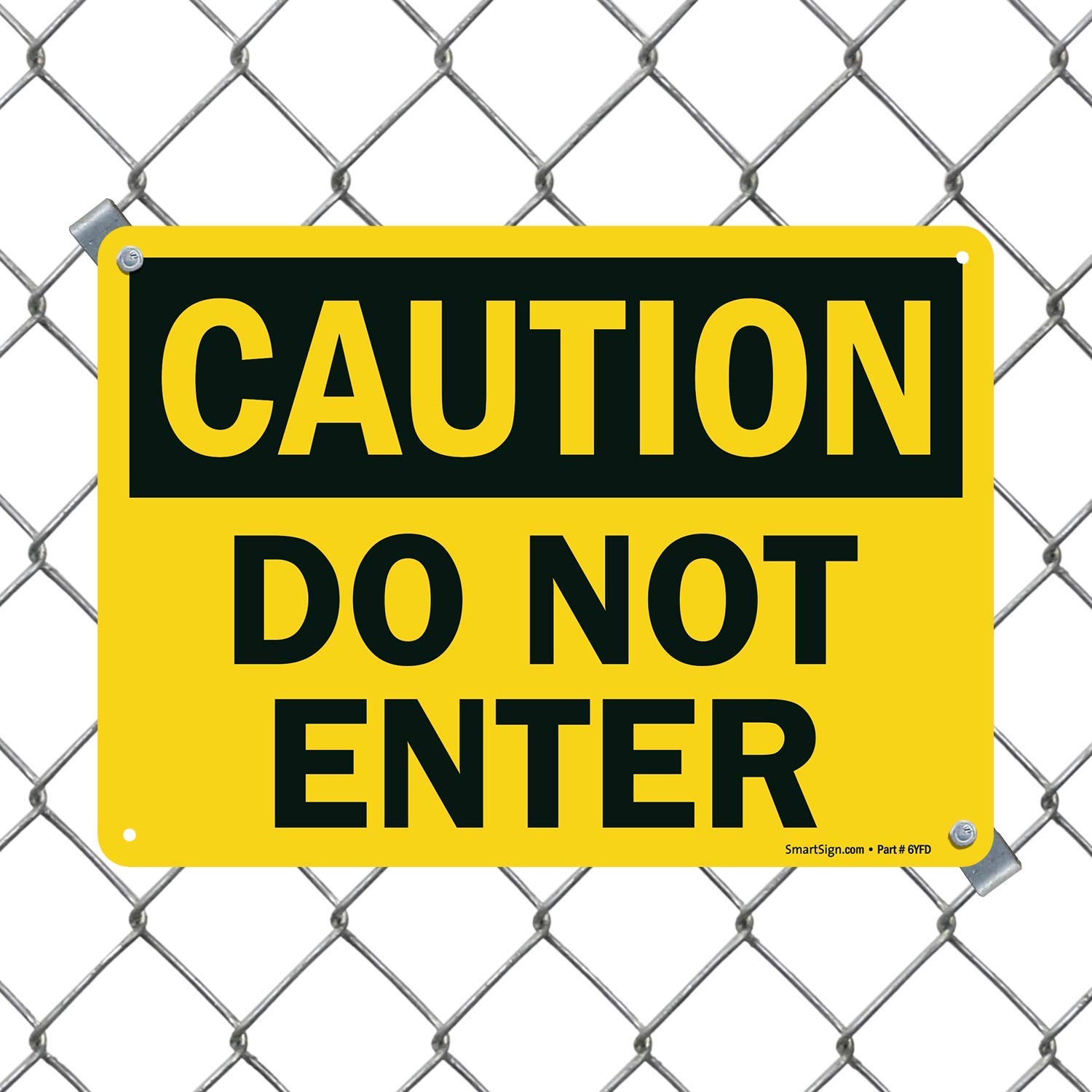 Caution Do Not Enter Warning Security Notification Plastic Wall Sign 10×14 In