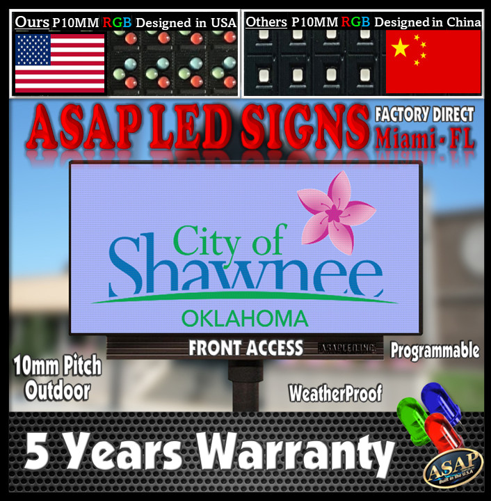 LED Sign Outdoor Board Full Color Programmable 6.5″ x 138″ – Made in USA