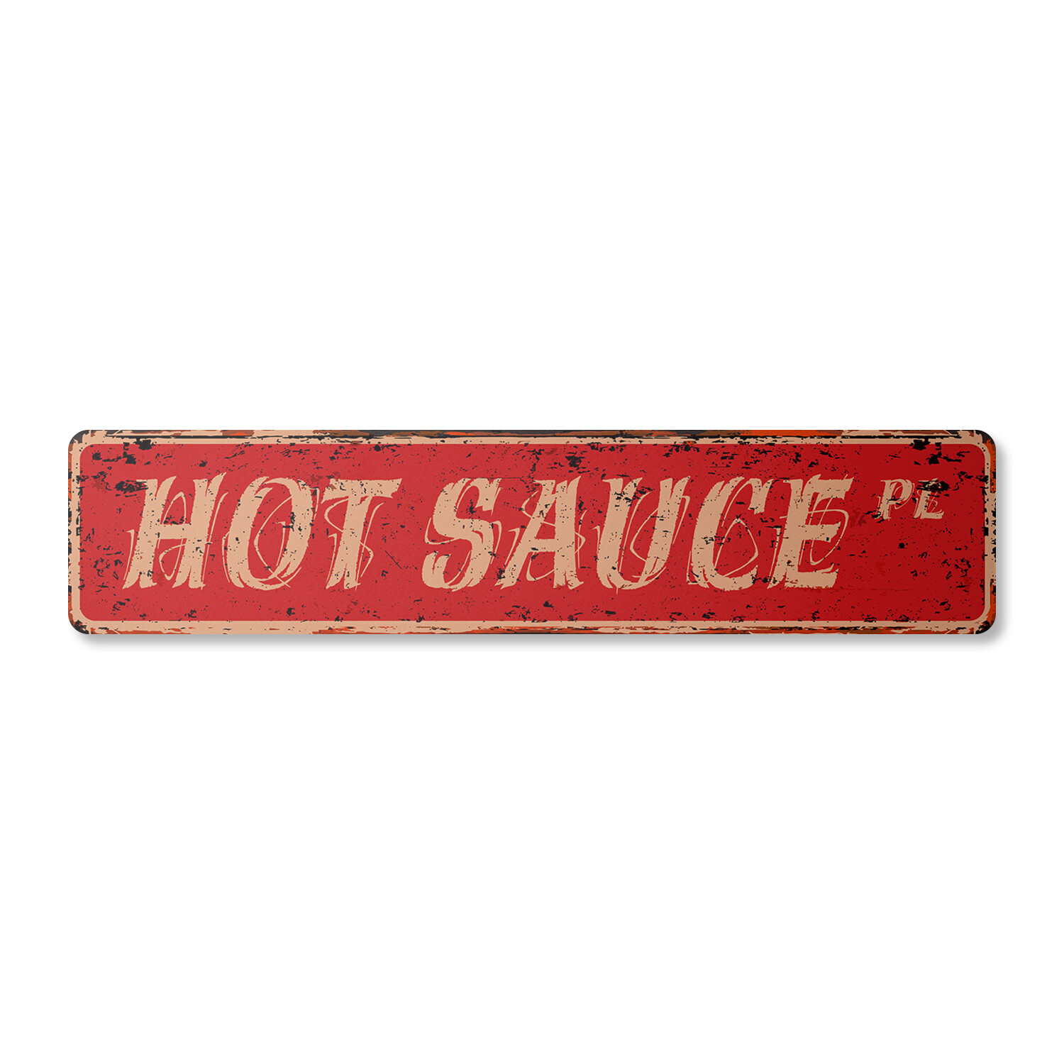 HOT SAUCE Vintage Street Sign Metal Plastic collector wings peppers spice spicy