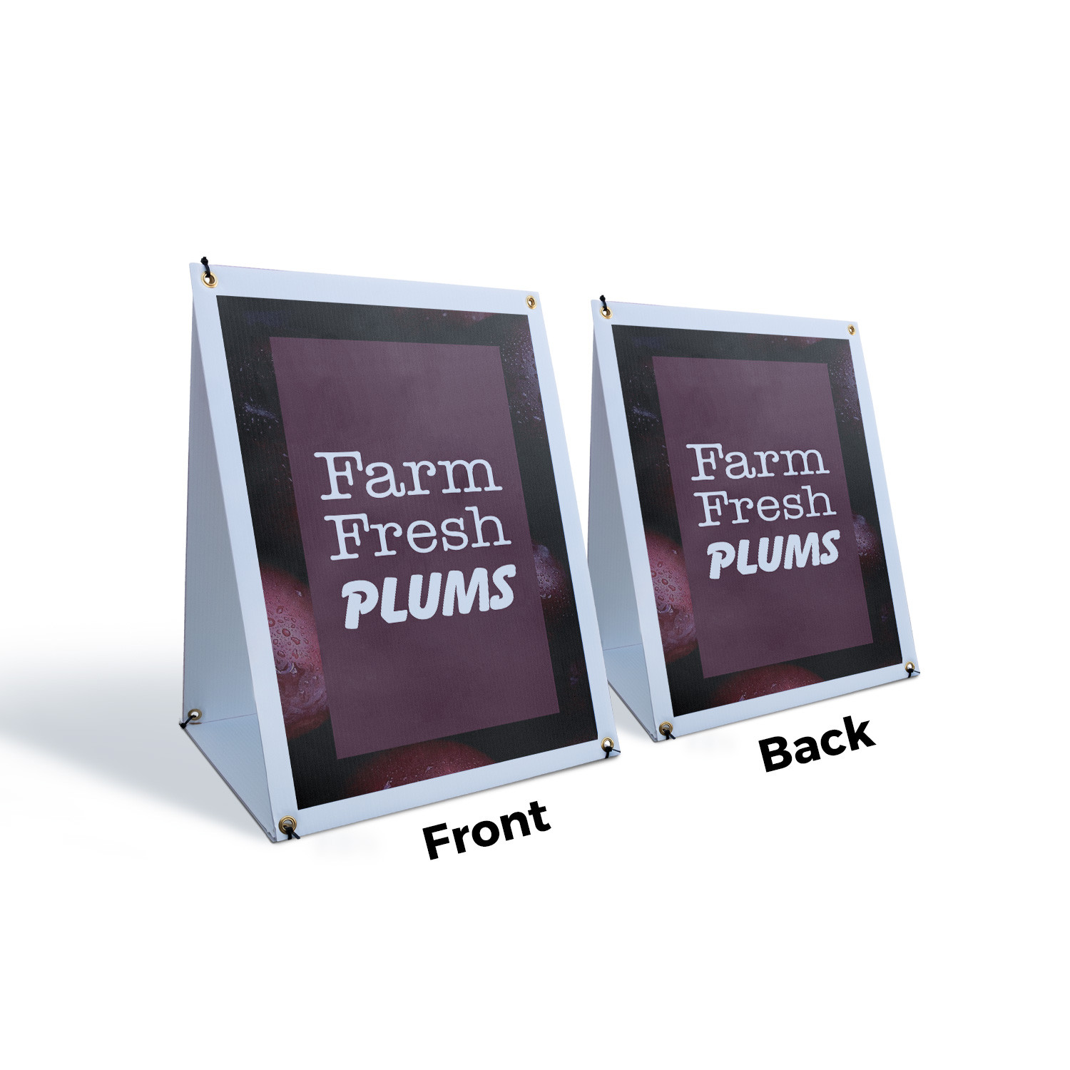 Farm Fresh Plums A-Frame Sidewalk Sign Juicy Fruits Farmers Market Specials