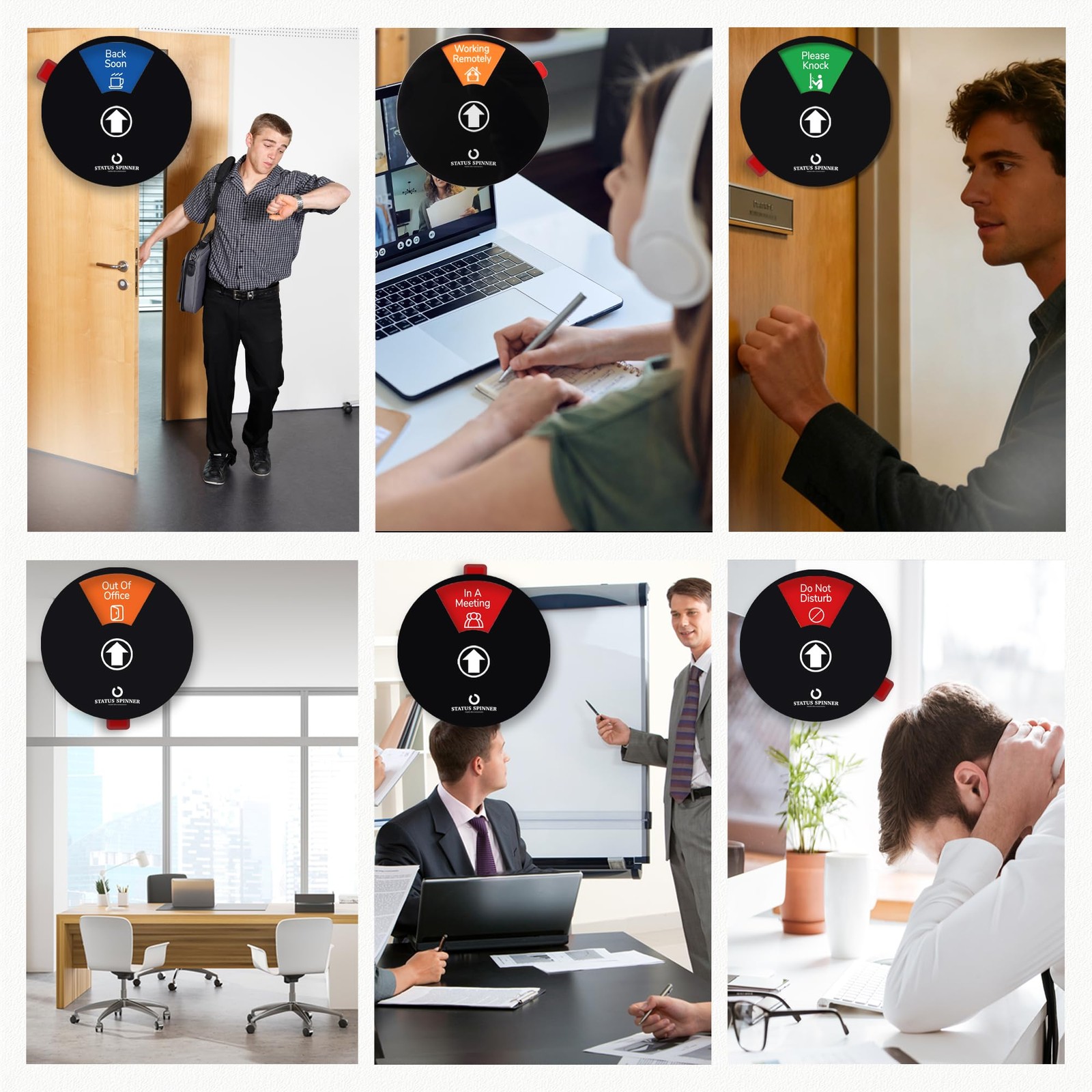 2 Pack Office Door Sign Privacy – Do Not Disturb/Out of Office/In A Meeting/B…